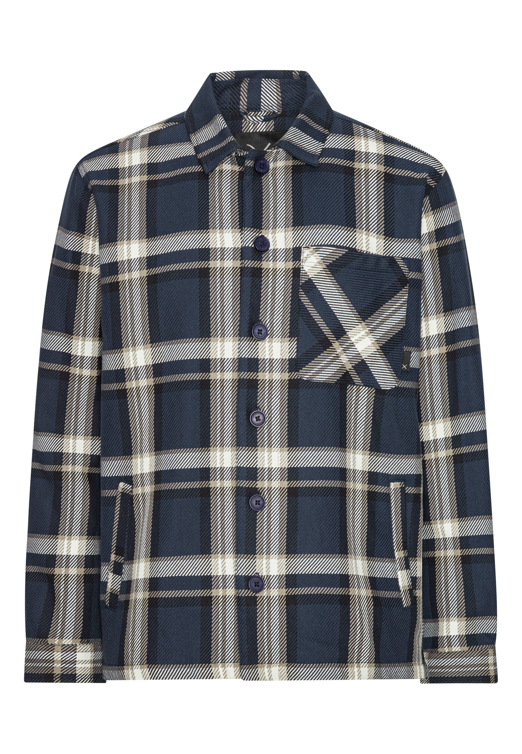 Clean Cut Copenhagen Langarm-Poloshirt Clean Cut Copenhagen Asher Checked Overshirt (1-tlg)