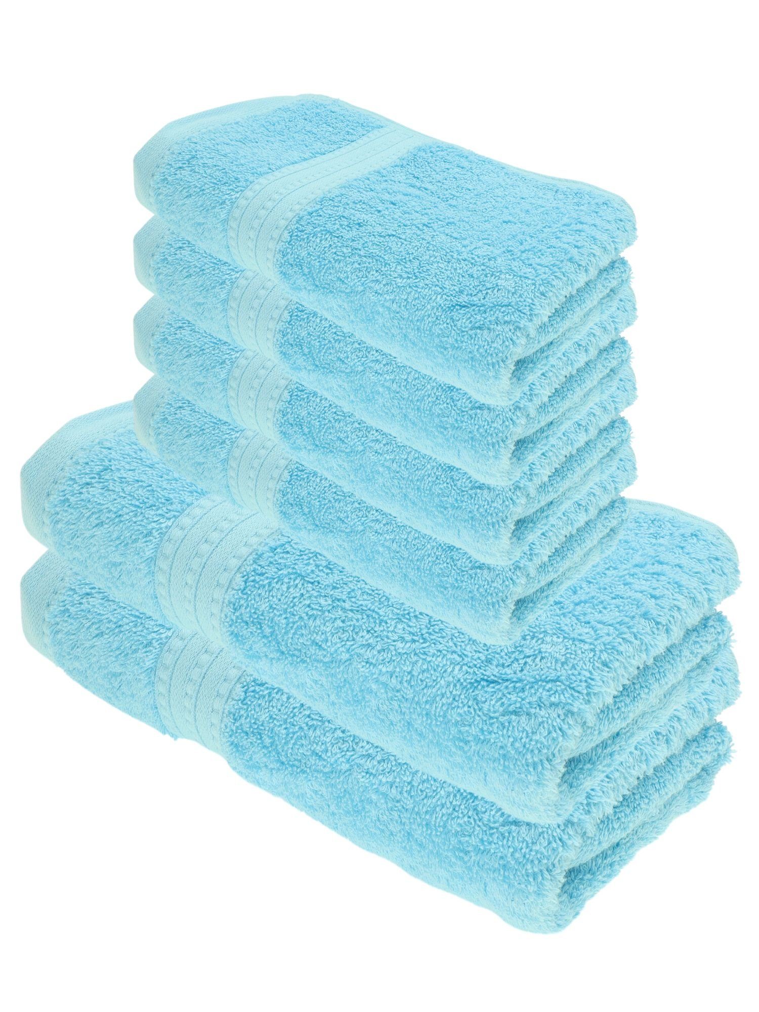 Julie Julsen Handtücher 6-Handtücher-Hellblau, Bio-Baumwolle (6-St) günstig online kaufen