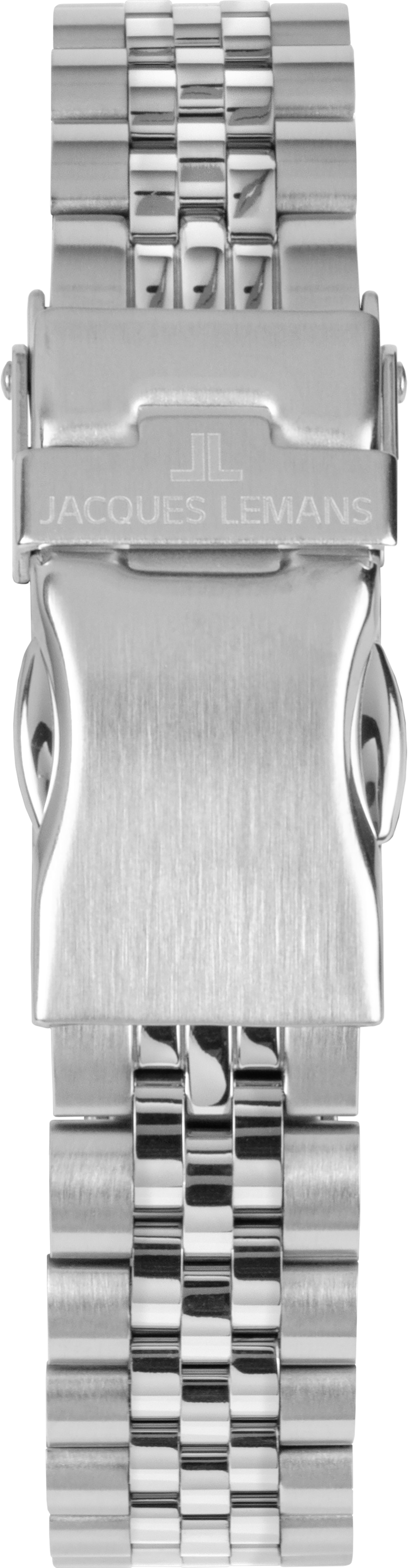 Jacques Lemans Quarzuhr Derby 1-2132D, Armbanduhr, Damenuhr, Edelstahlarmband, analog, Tag
