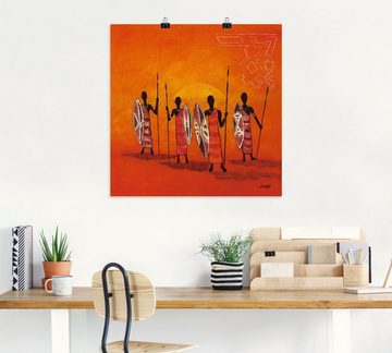 Artland Wandbild Afrikanische Männer, Mann (1 St), als Alubild, Outdoorbild, Poster in verschied. Größen