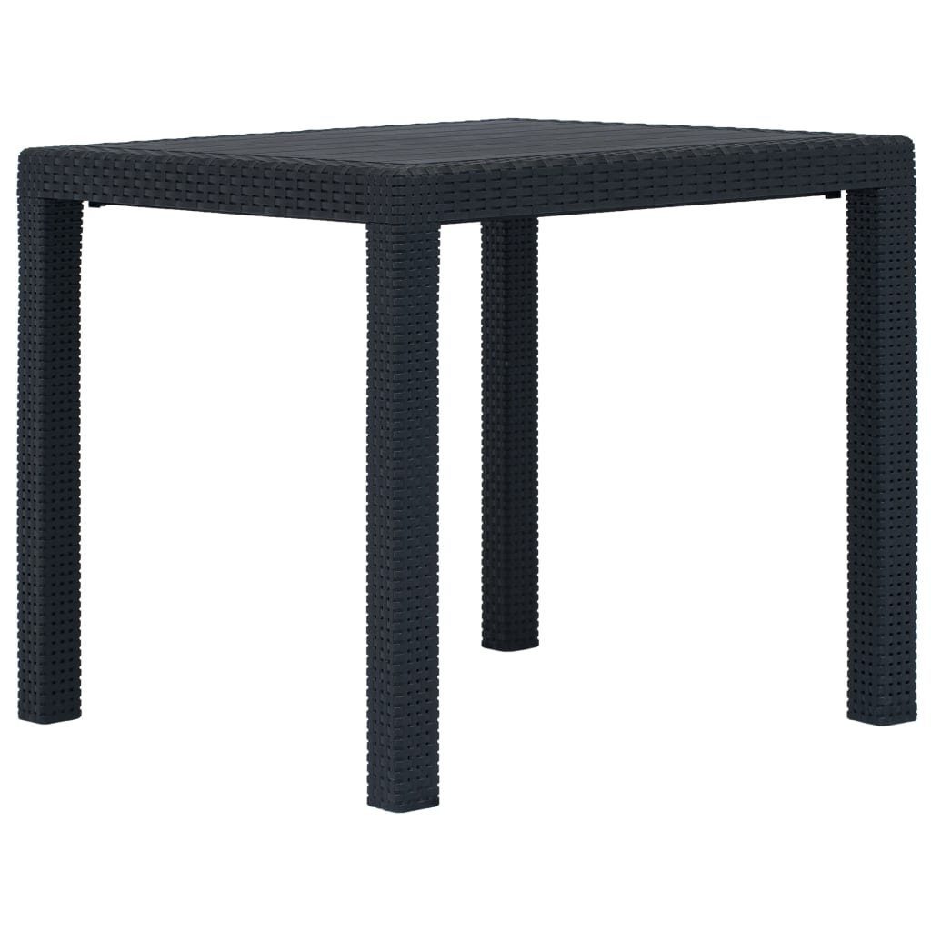 Outsunny Polyrattan Beistelltisch Garten Couchtisch Gartentisch