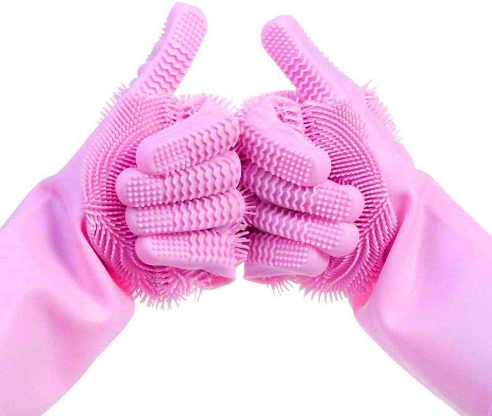 Geschenkehöhle Putzhandschuh Silikon Waschhandschuhe mit Noppen & feinen Bü günstig online kaufen