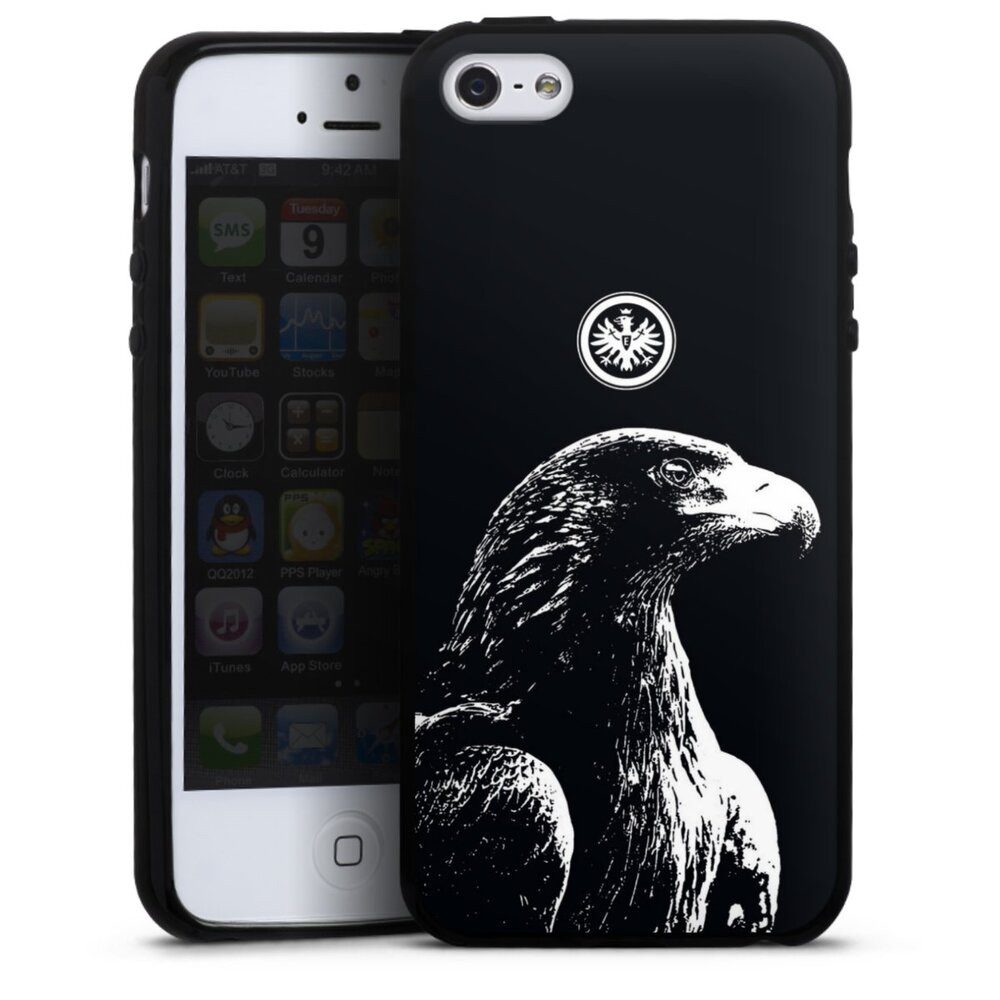 DeinDesign Handyhülle Eintracht Frankfurt Offizielles Lizenzprodukt Attila SGE Attila, Apple iPhone 5 Silikon Hülle Bumper Case Handy Schutzhülle