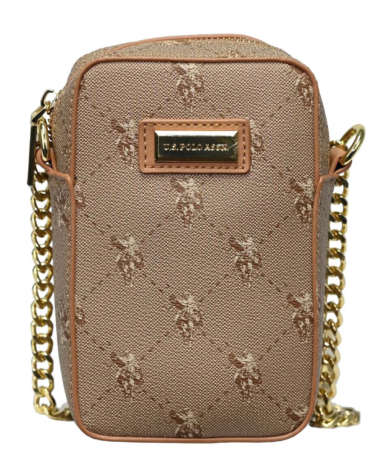 U.S. Polo Assn. Handytasche U.S.POLO ASSN. Hampton Mini Bag printed PU Fb. Camel