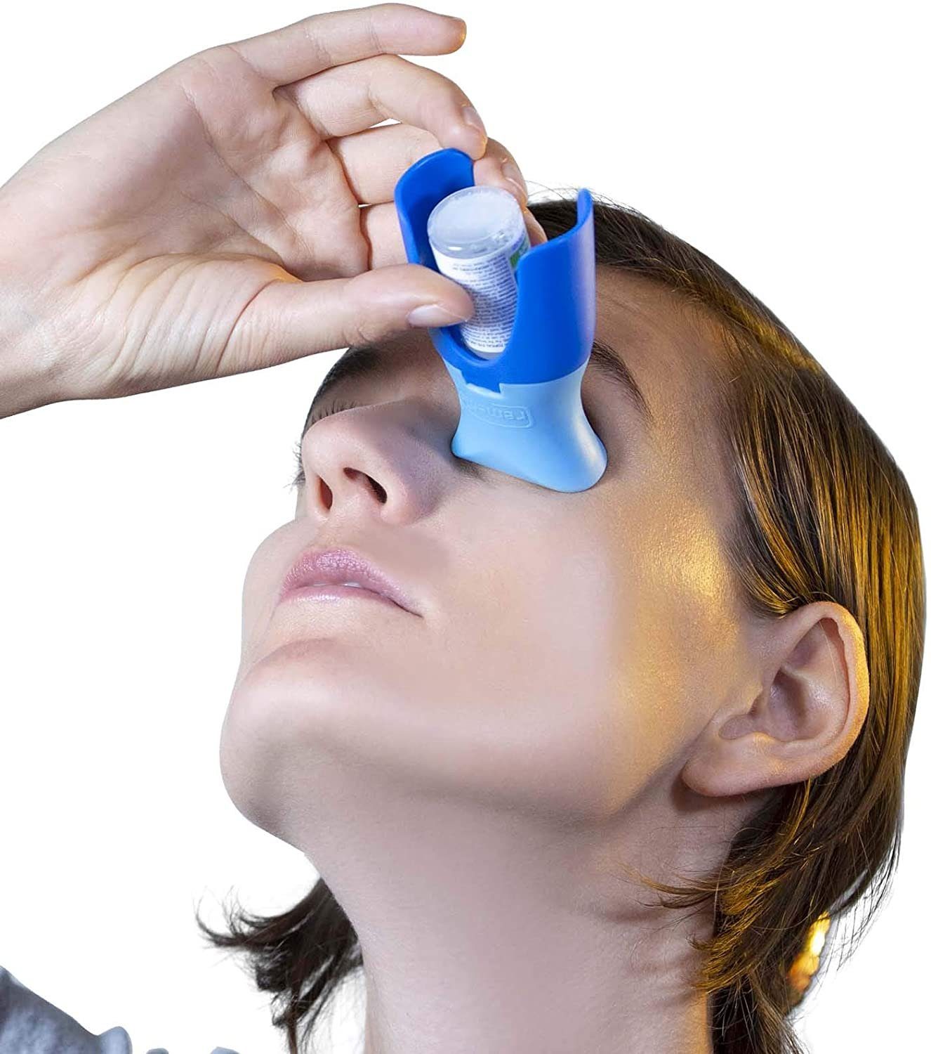 Blau Applikationshelfer Augenpflege-Set Remedic Premium Augentropfen-Hilfe