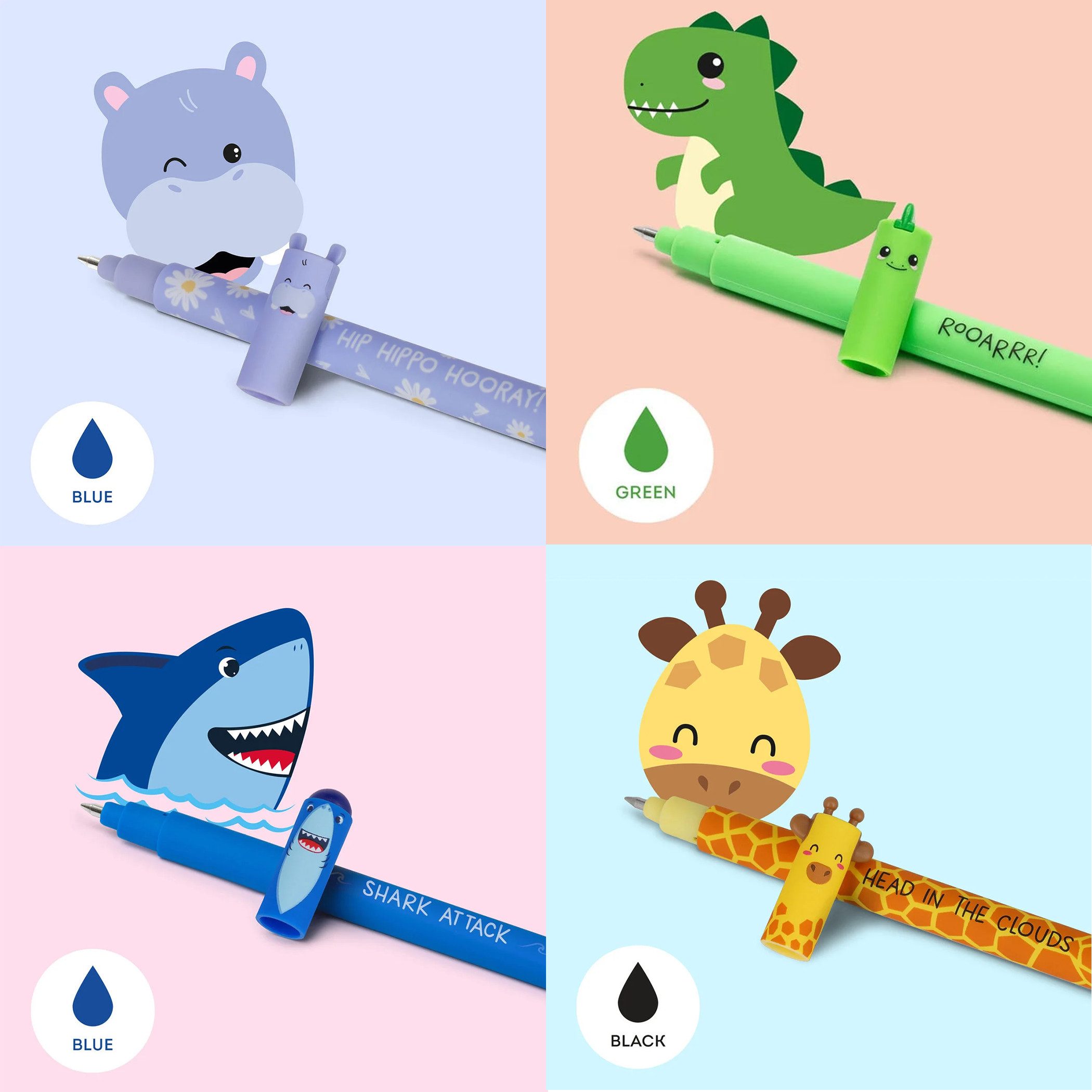 Legami Gelschreiber 15er Set Gel-Radierstifte, Erasable Pen, Stifte mit radierbarer Tinte, (15-tlg)