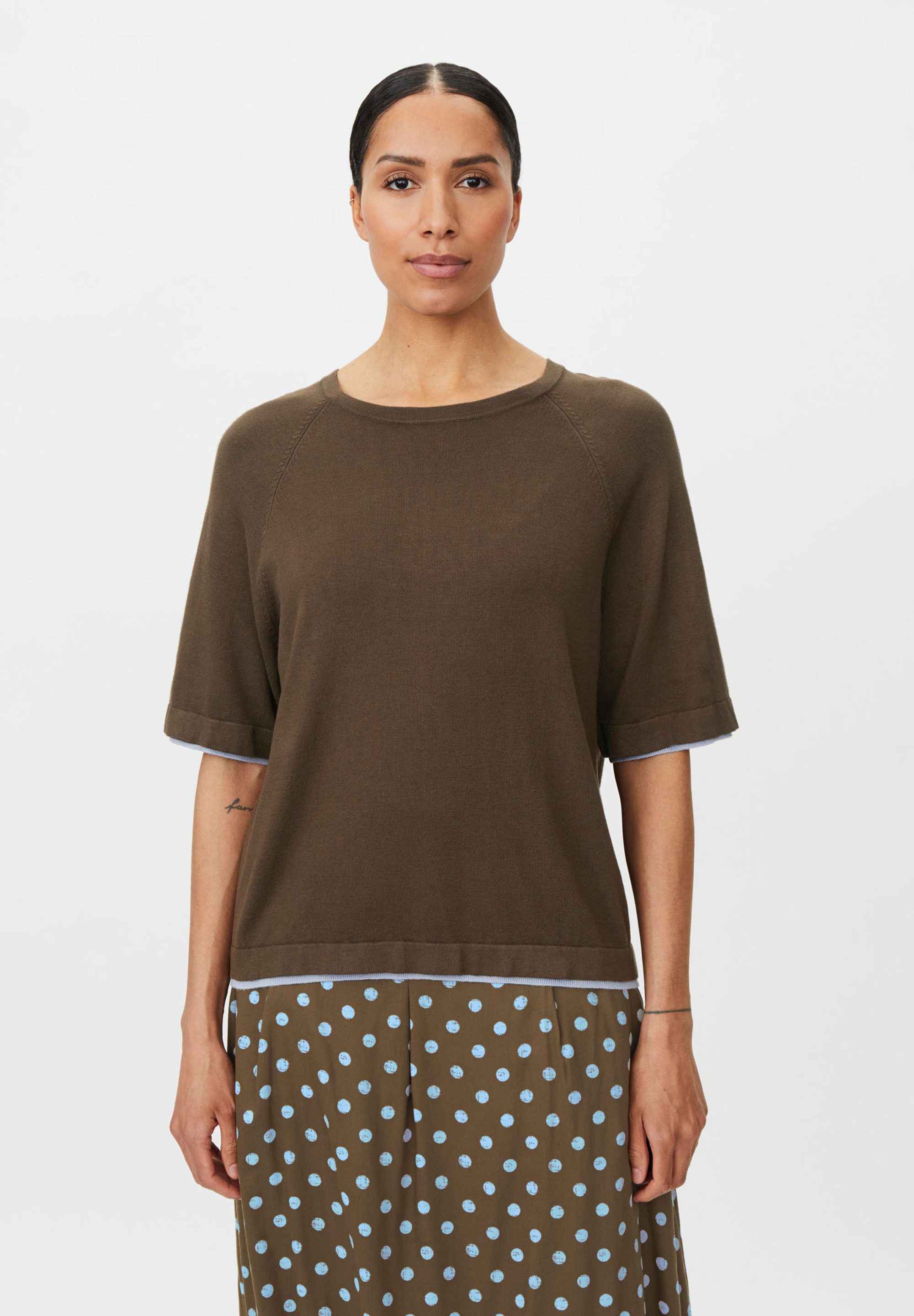 Masai Stricktop MaFayra Rundhalsausschnitt und kurzen Raglanärmeln mit extra Weite