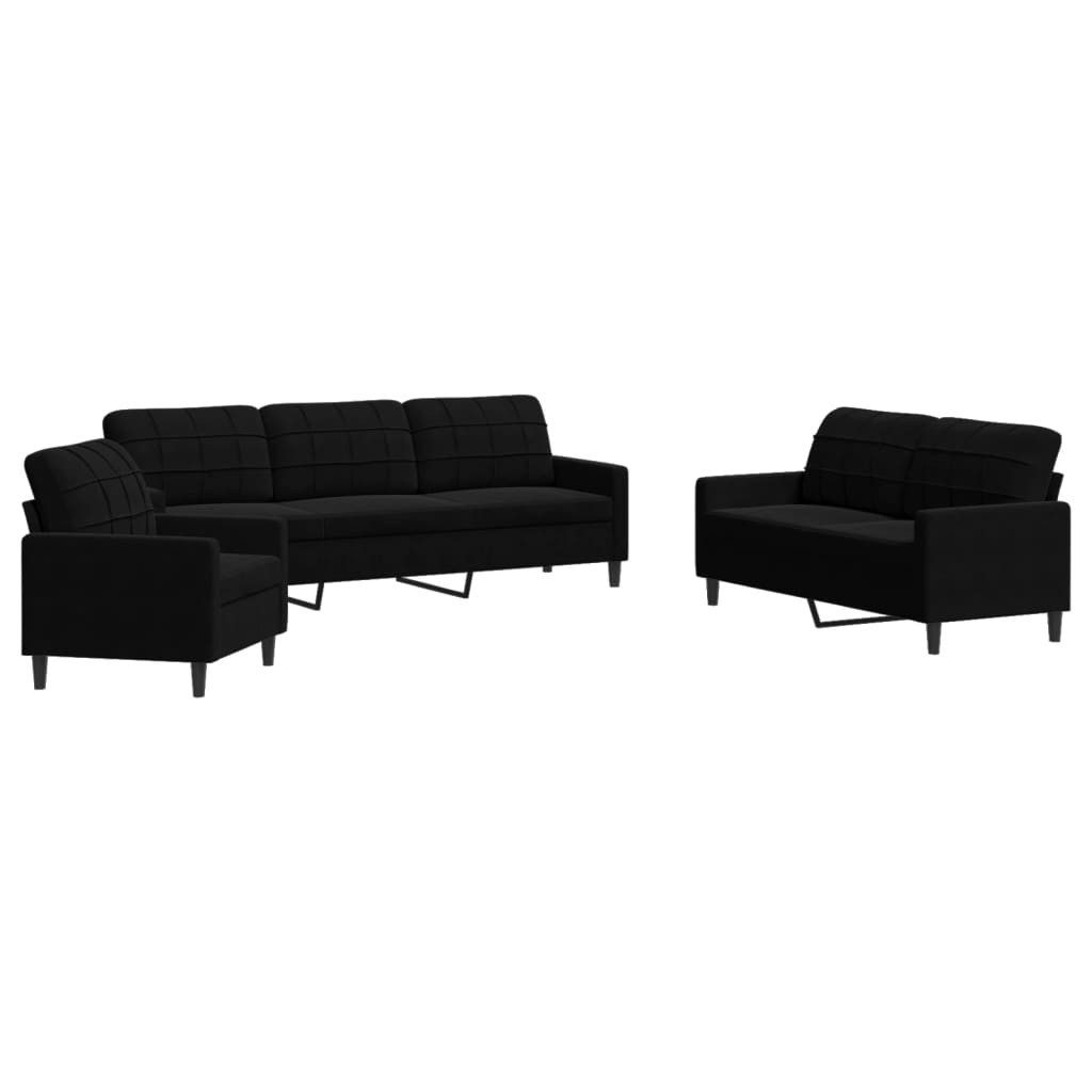 vidaXL Sofa 3-tlg. Sofagarnitur mit Kissen günstig online kaufen