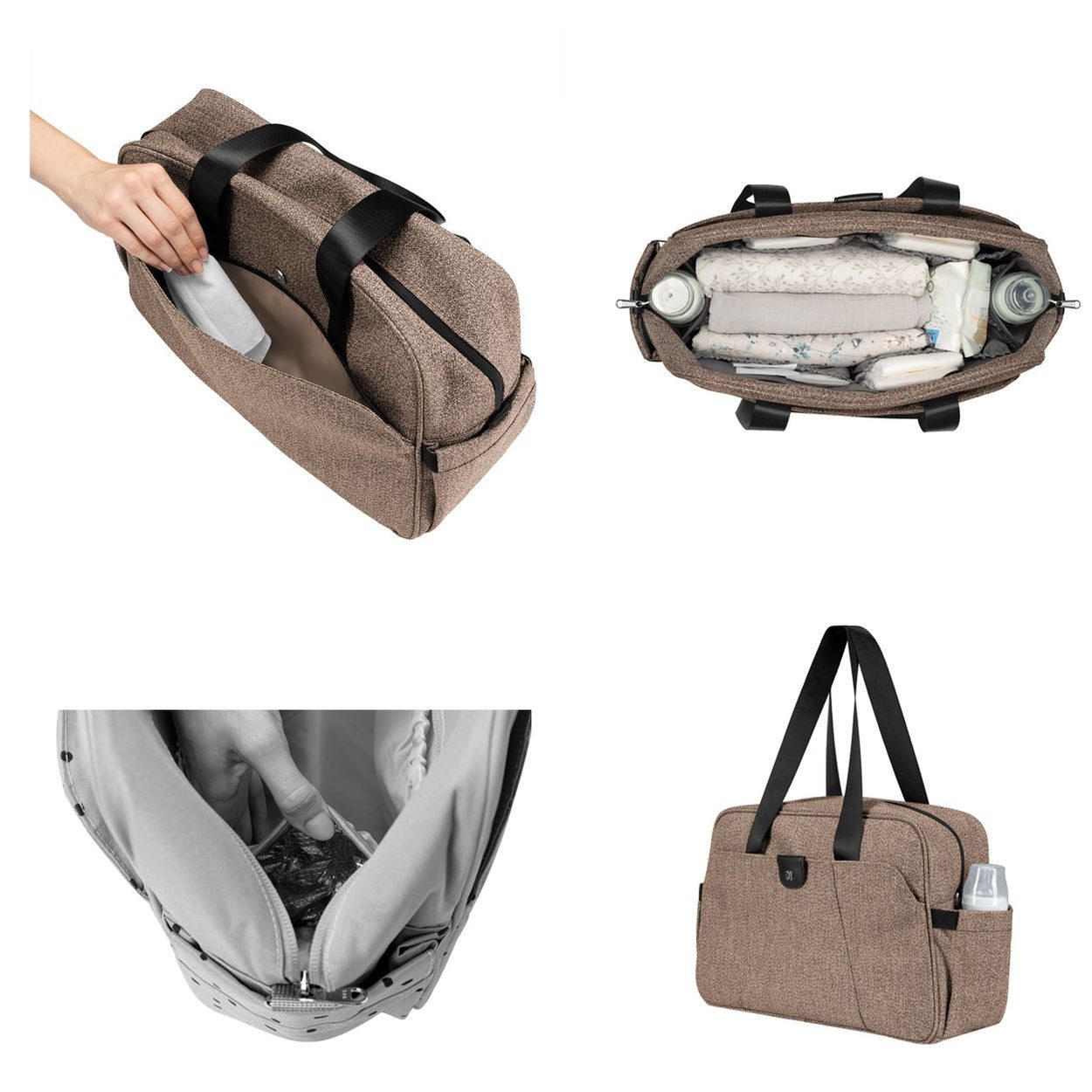 Kikkaboo Wickeltasche Wickeltasche Chelsea (1-tlg), mit Wickelunterlage, Seitentaschen, Thermofach