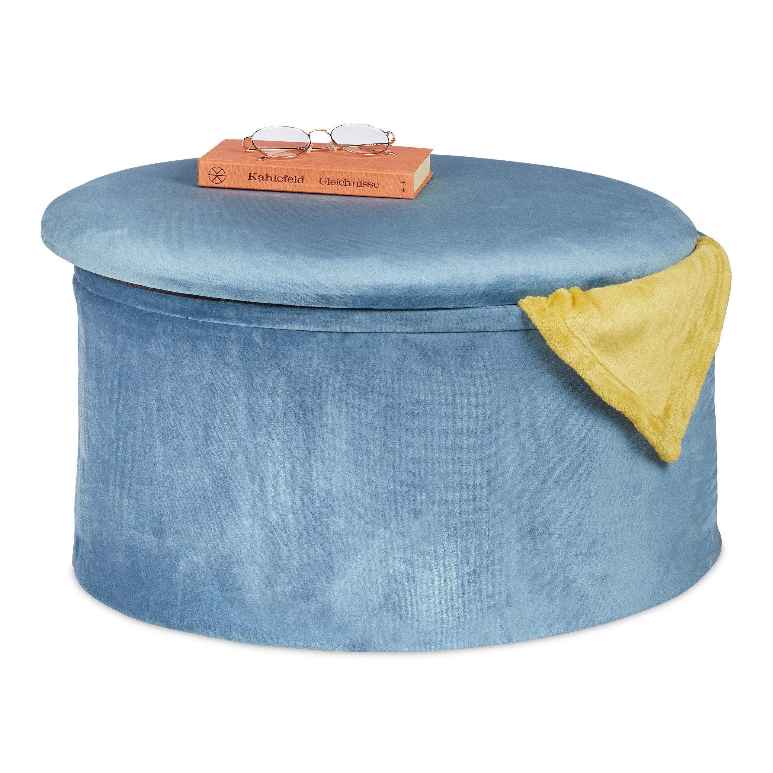 Stauraumhocker Runder Sitzhocker mit Stauraum