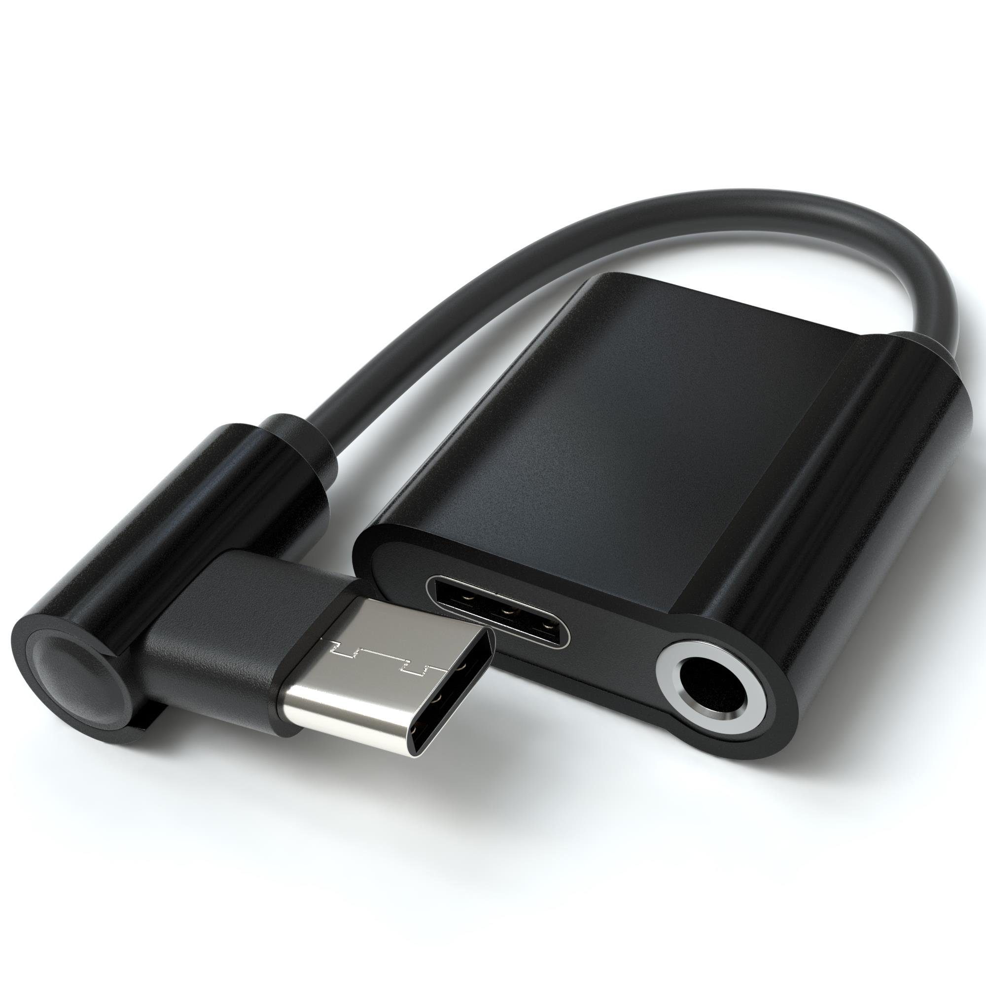 USB Typ C auf 3,5mm AUX Adapter USB C zu Klinke 2 in 1 Ladekabel Audio-Adapter