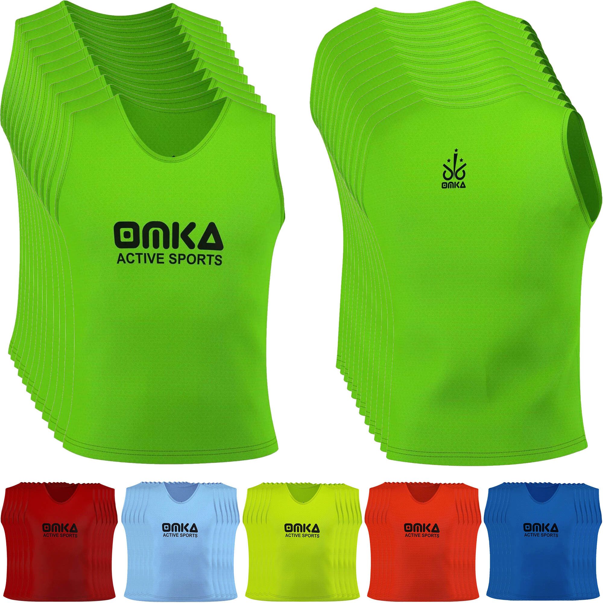 OMKA Trainingsleibchen OKLB01 12er Pack (Spar-Set, 12er-Pack) 12x OMKA Fußball Leibchen Trainingsleibchen