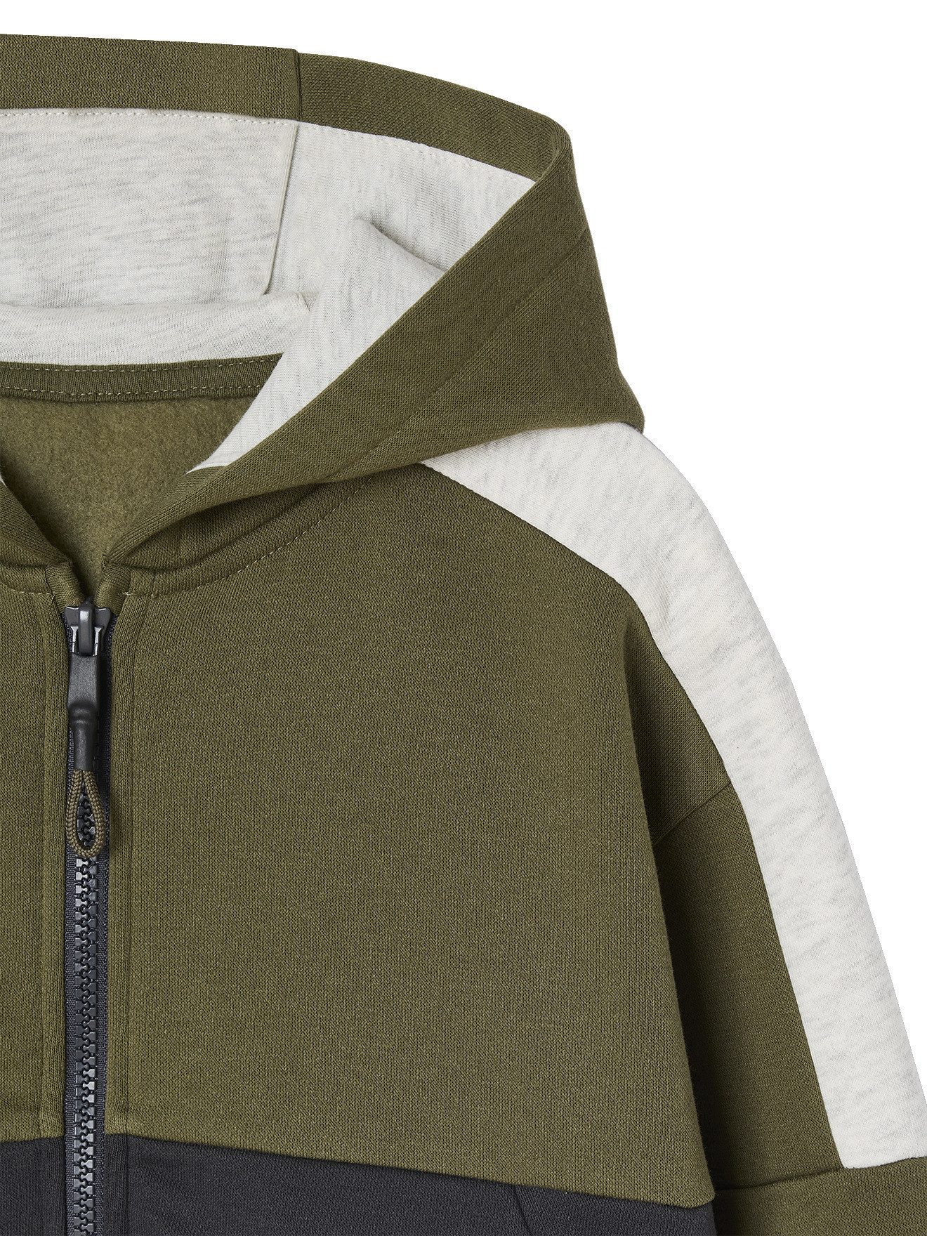 vertbaudet Fleecepullover Jungen Kapuzensweatjacke