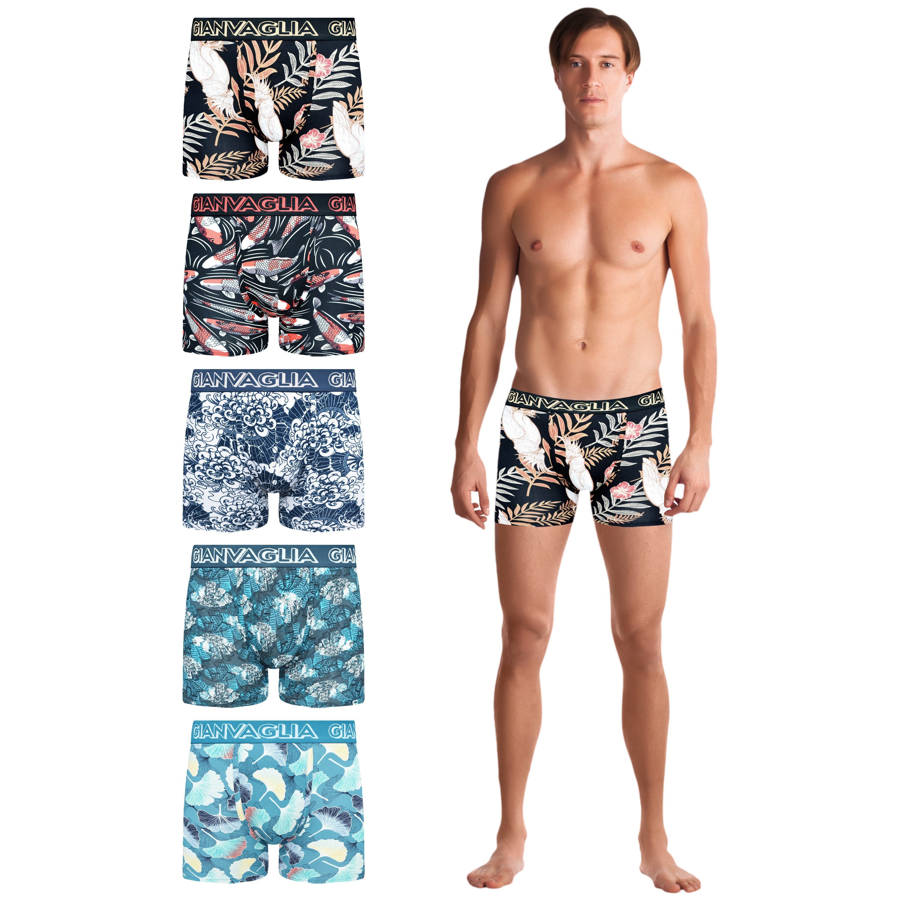 Boxershorts 5er-10er Pack Herren Boxershorts Unterwäsche Baumwolle Retro