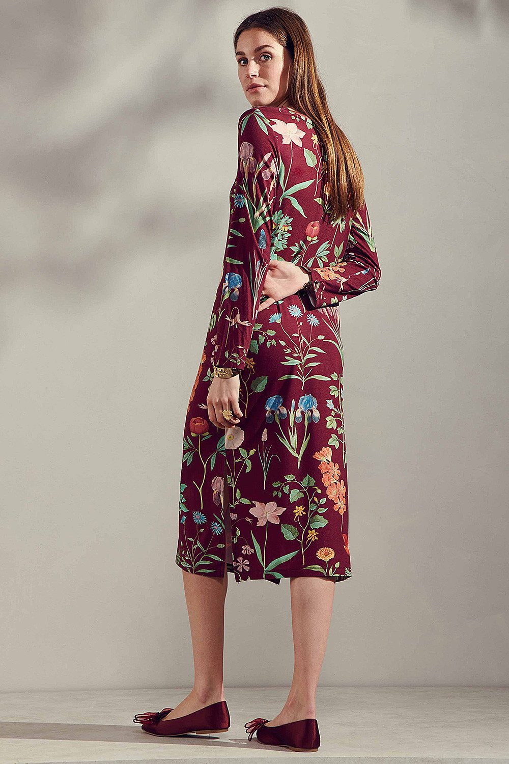 Essenza Nachthemd Nightdress long sleeve Titia Marigold (1-tlg) romantisches Blumenmuster Viskose-Mix