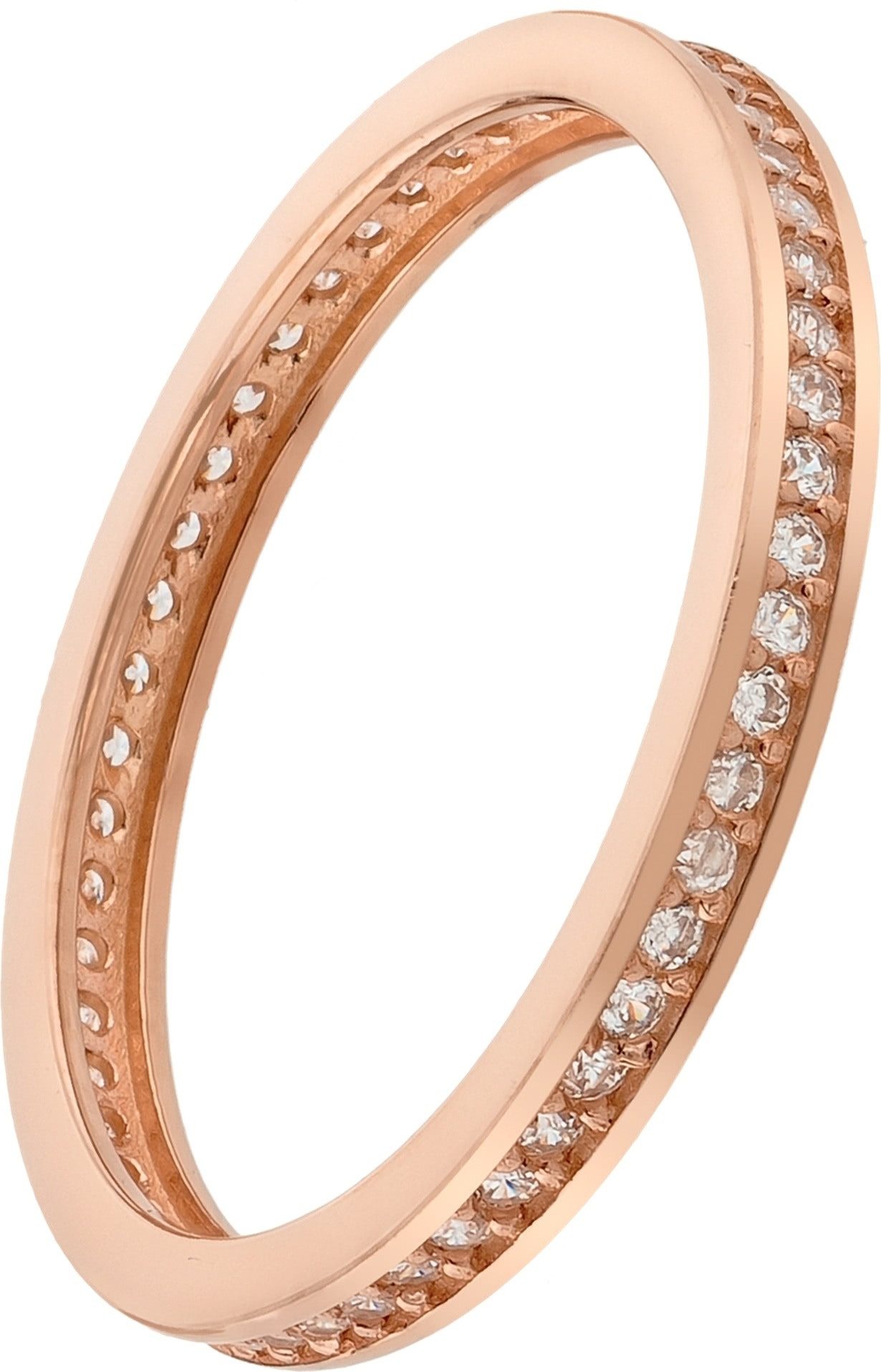 Balia Goldring Balia Damen Ring Zirkonia einreihig (Fingerring), Damen Ring 1-reihig Zirkonia, 60 (19,1), Gold 333, Farbe: weiß, rose
