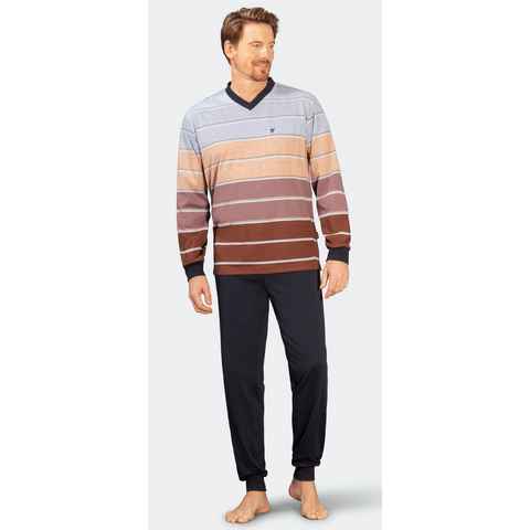 Hajo Schlafanzug Herren Pyjama Klima Komfort (2 tlg) Bügelfrei Atmungsaktiv
