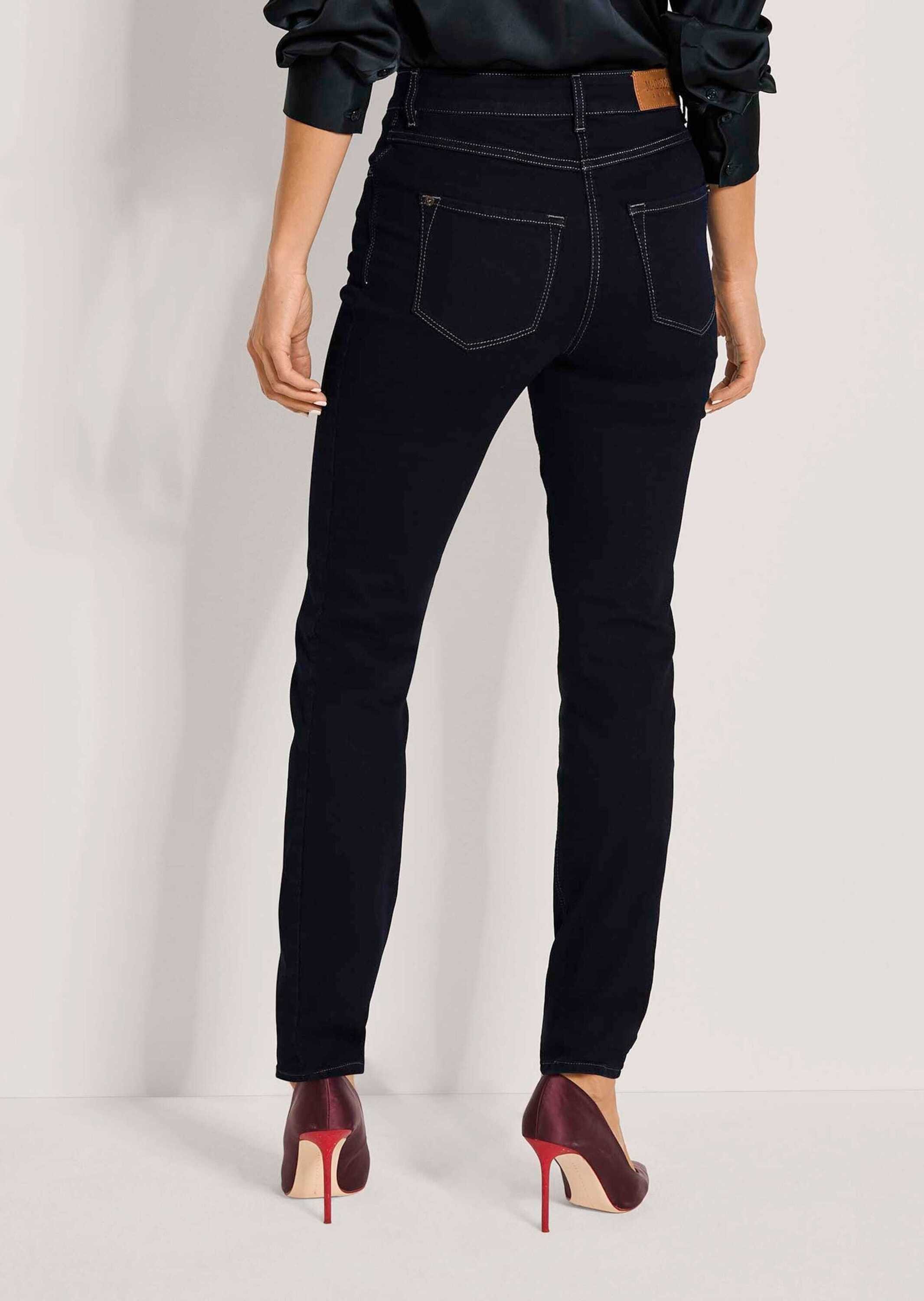 MADELEINE Gerade Jeans Bequeme Skinny-Jeans aus Powerstretch Formbund, Gürtelschlaufen & klassischer 5-Pocket-Stil