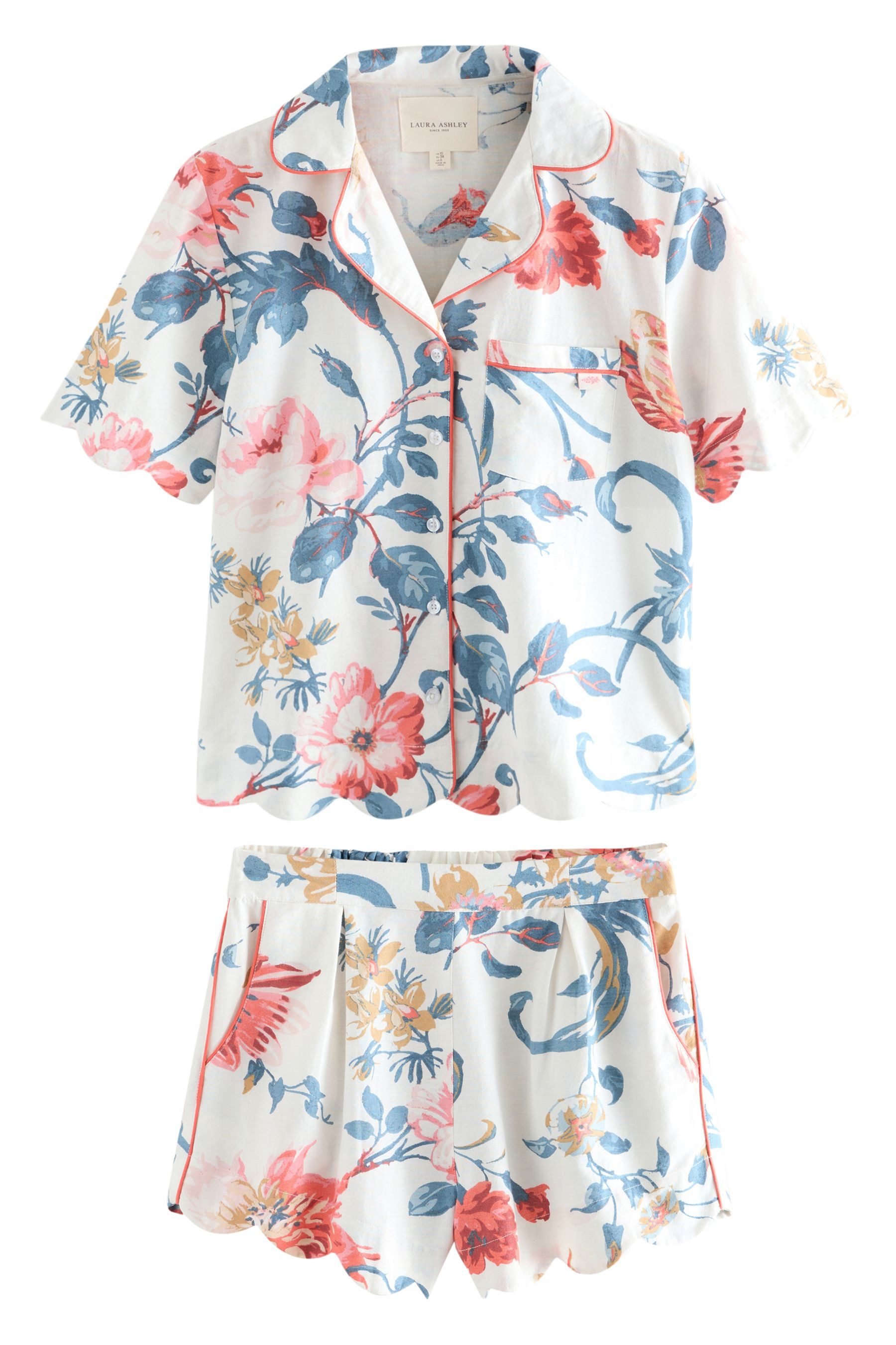 LAURA ASHLEY Pyjama Laura Ashley Kurzer Baumwollschlafanzug (2 tlg) günstig online kaufen