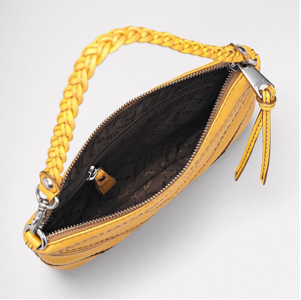 Fossil Handtasche Leder Gelb Bon Bon Chev TZ - SL1105C700