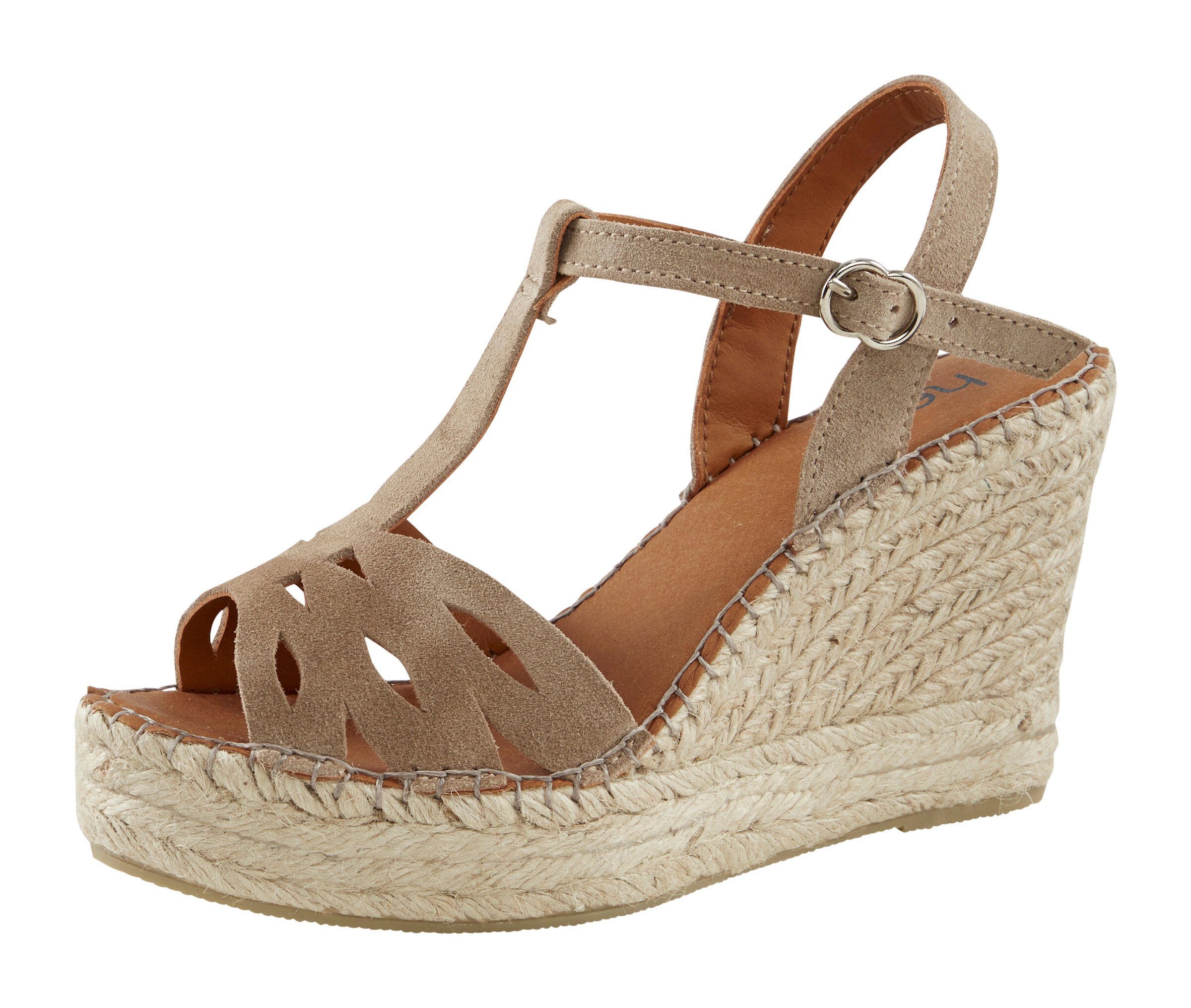 heine Keilsandalette Sandalette, Der Keilabsatz verleiht ein