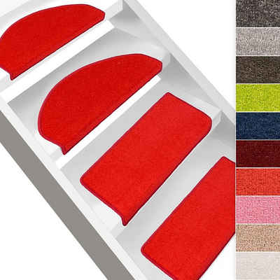 Stufenmatte »Dynasty, Erhältlich in 10 Farben & 2 Größen, Treppenschutz«, Floordirekt, Halbrund, Höhe 8,5 mm