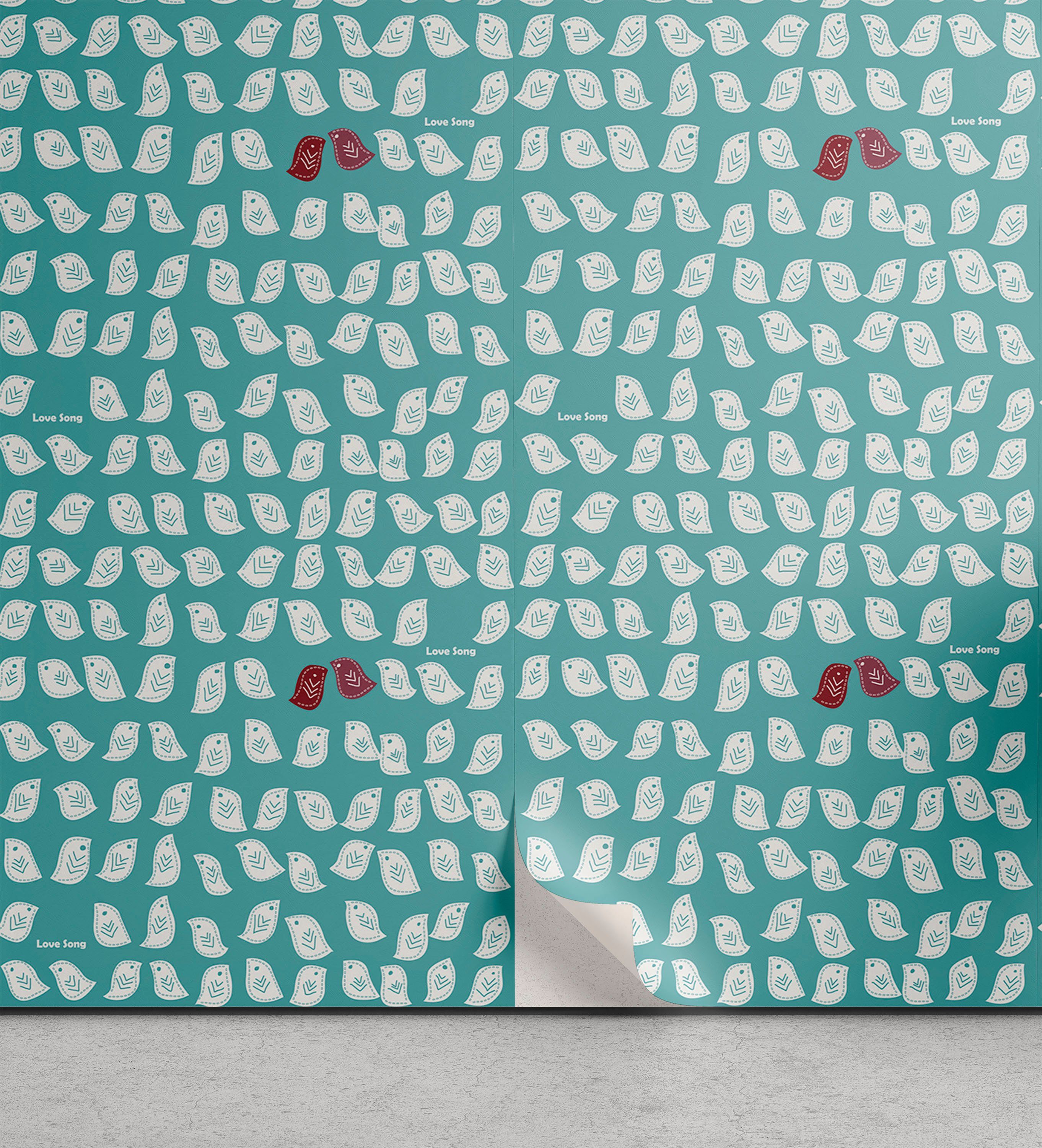 Abakuhaus Vinyltapete selbstklebendes Wohnzimmer Küchenakzent, Vögel Snippet Connivent Sparrow