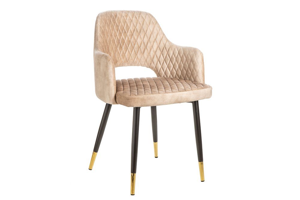 riess-ambiente 4-Fußstuhl PARIS greige / schwarz gold (Einzelartikel, 1 St) günstig online kaufen