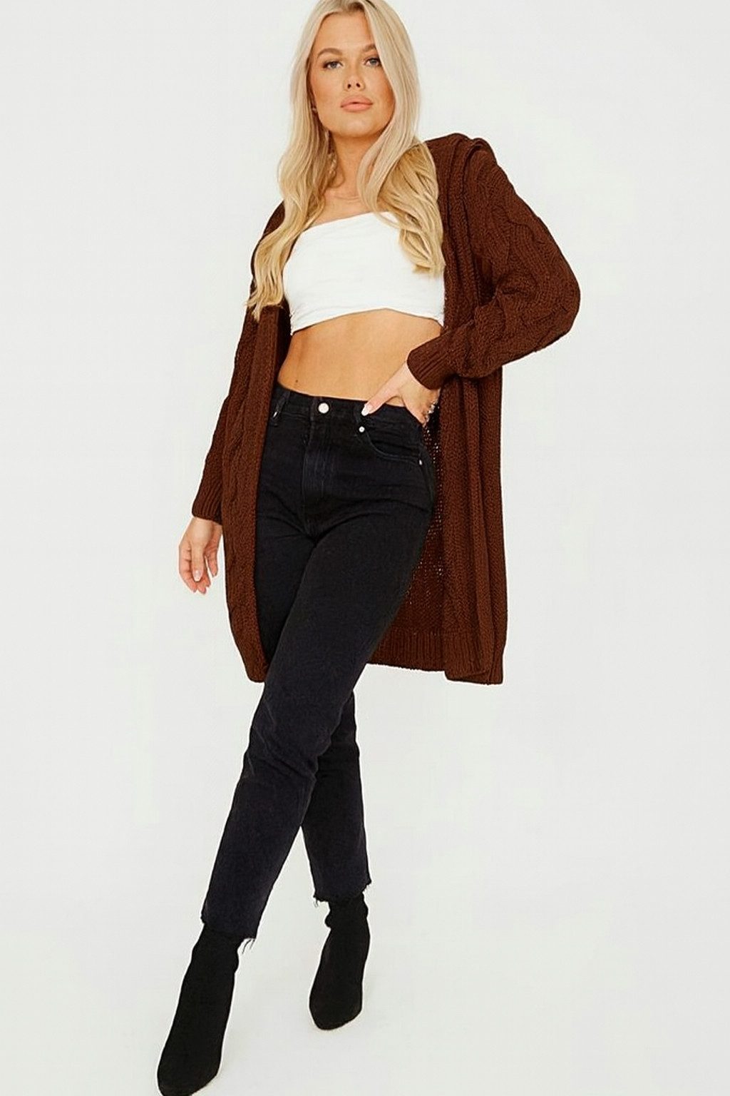 Worldclassca Longstrickjacke Worldclassca Strickjacke Cardigan Kapuze Stric günstig online kaufen