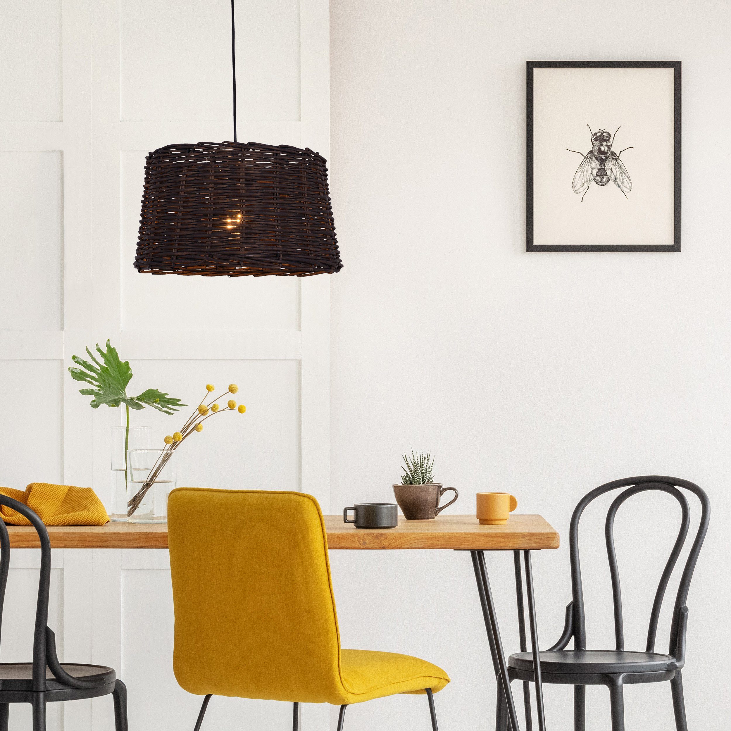 näve Pendelleuchte KORB, ohne Leuchtmittel, Hängeleuchte, Hängelampe