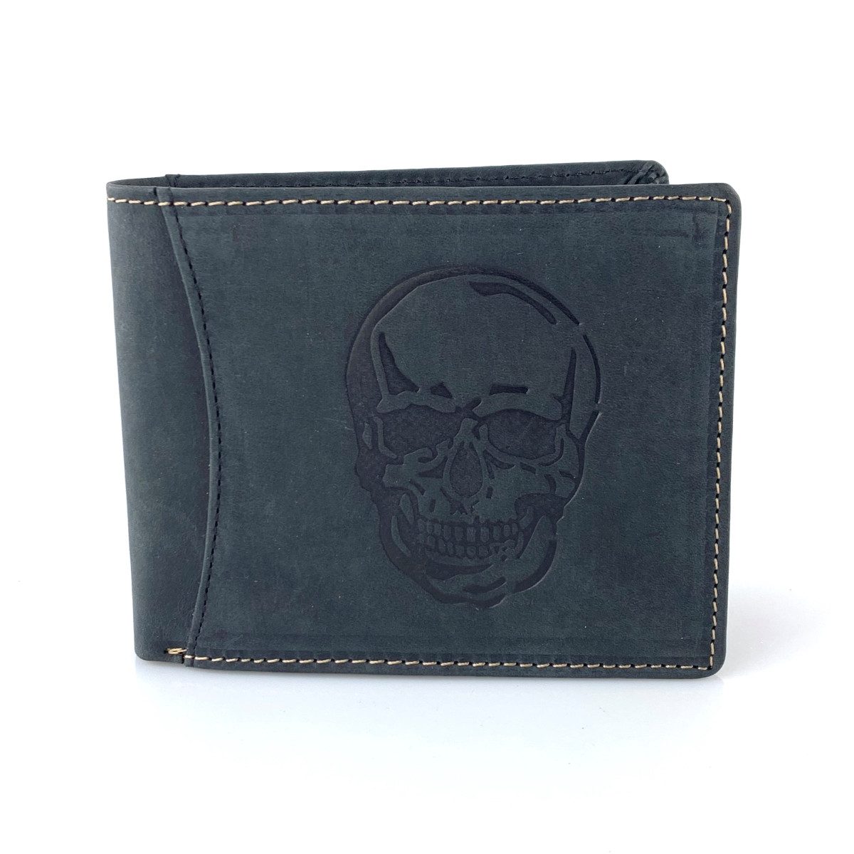 L&B Geldbörse Büffelleder Portemonnaie mit RFID-Schutz >2394-SKULL günstig online kaufen