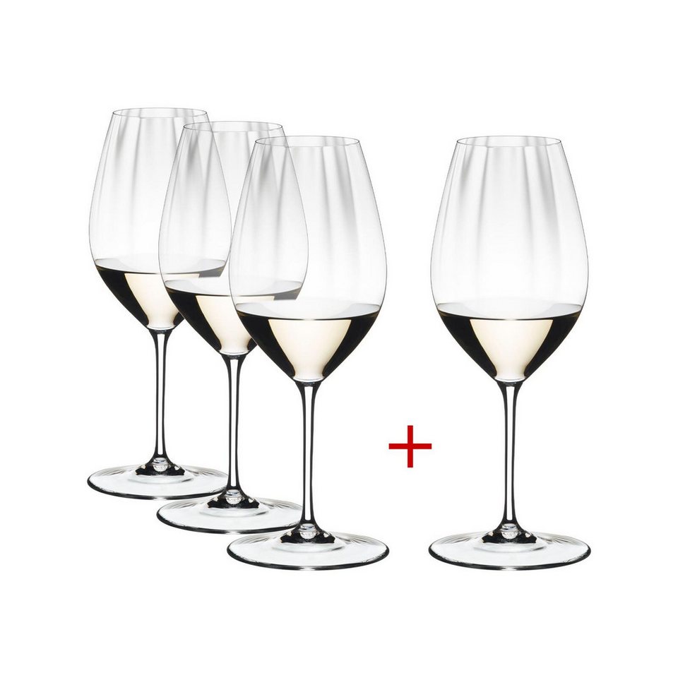 RIEDEL THE WINE GLASS COMPANY Weißweinglas Performance Riesling Weingläser 623 ml 4er Set, 4-tlg., Glas