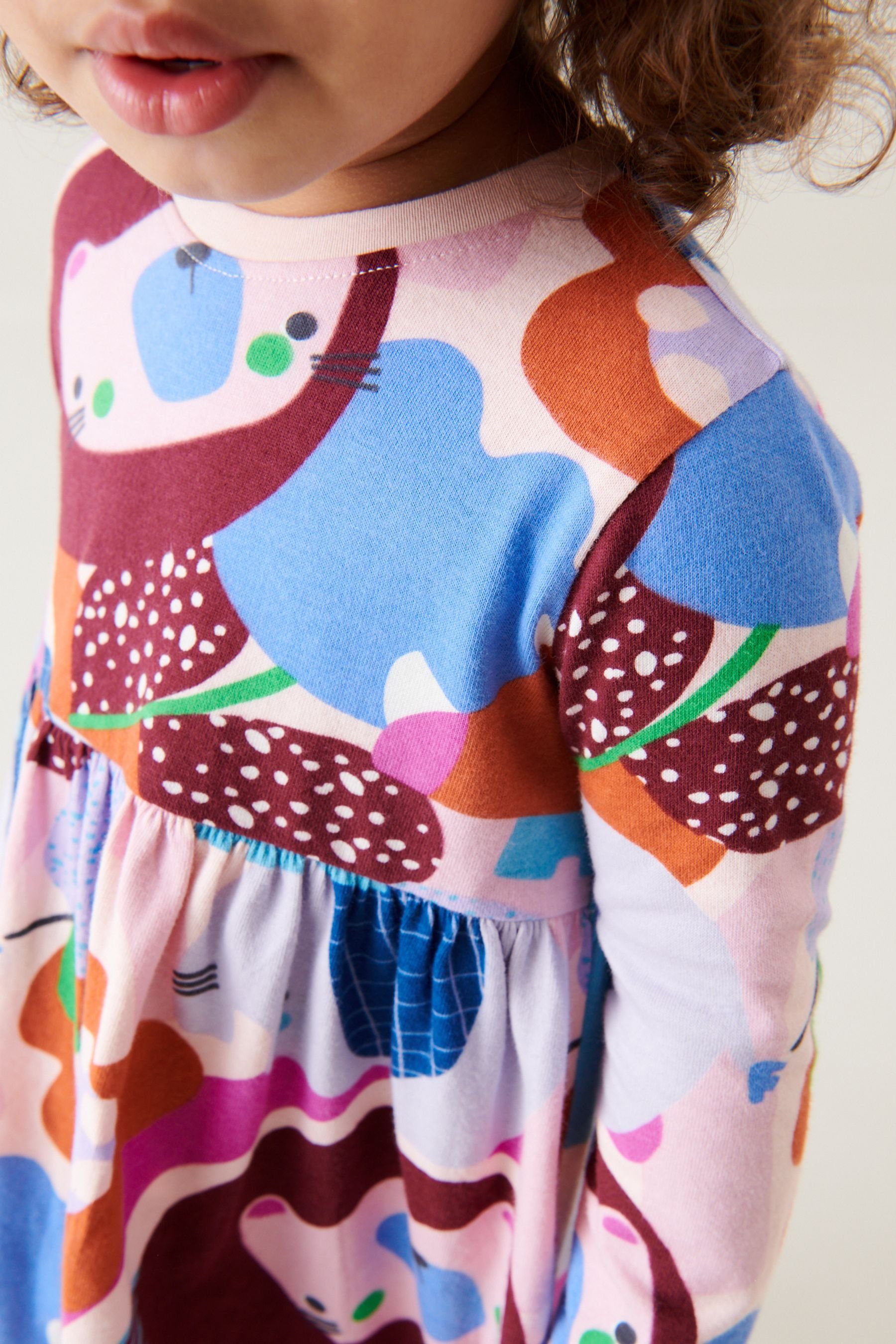 Next Jerseykleid Jerseykleid Multicoloured Langärmeliges (1-tlg)