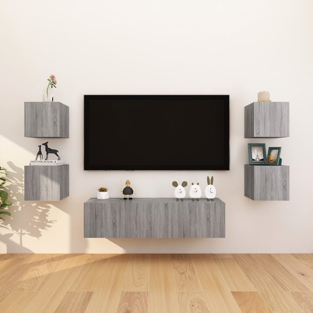30,5x30x30 Grau cm TV-Schrank vidaXL (1-St) Sonoma TV-Wandschrank