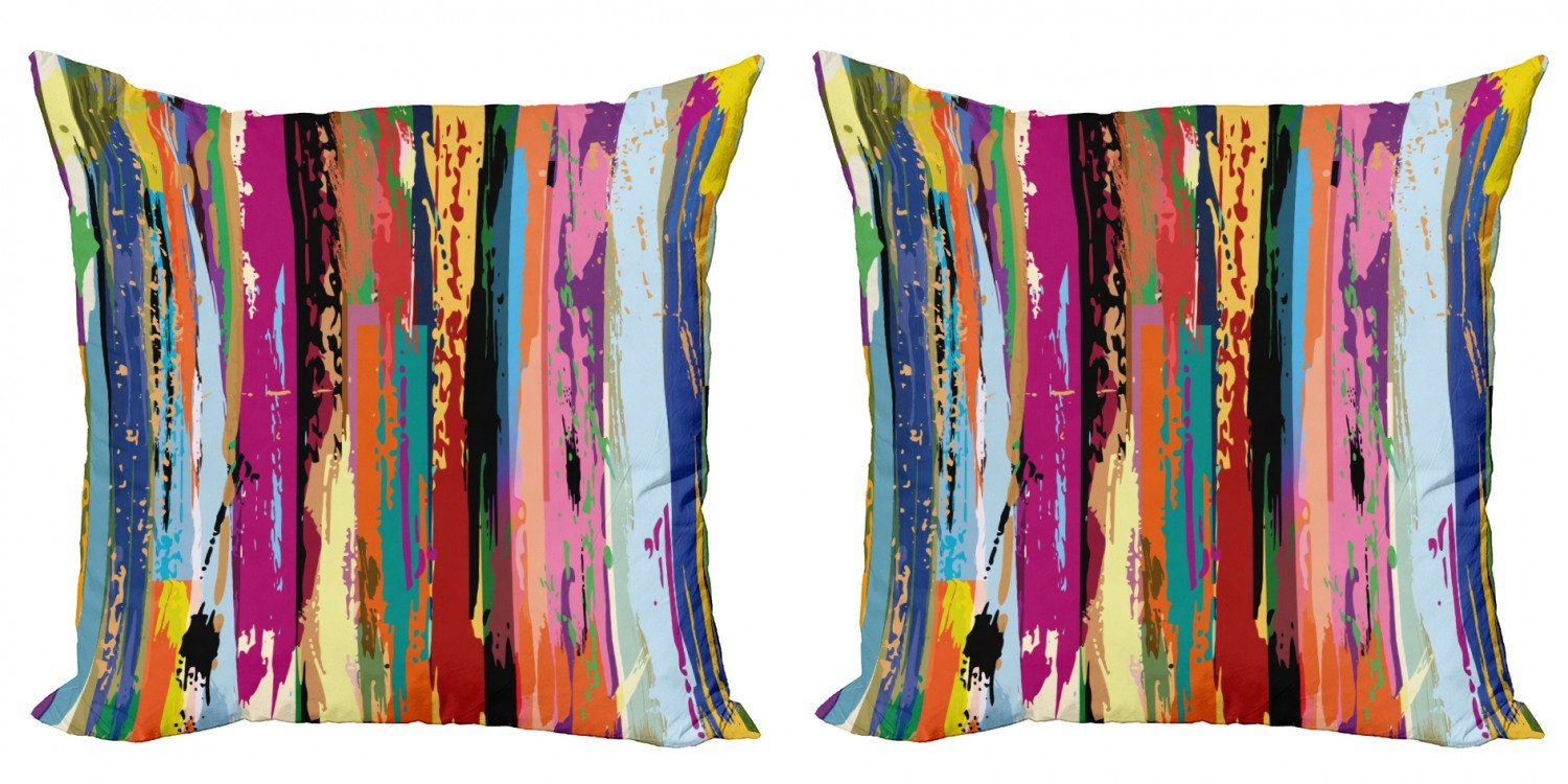 Kissenbezüge Modern Accent Doppelseitiger Regenbogen-Entwurf Digitaldruck, Stück), Abakuhaus Abstrakt (2 Vibrierende