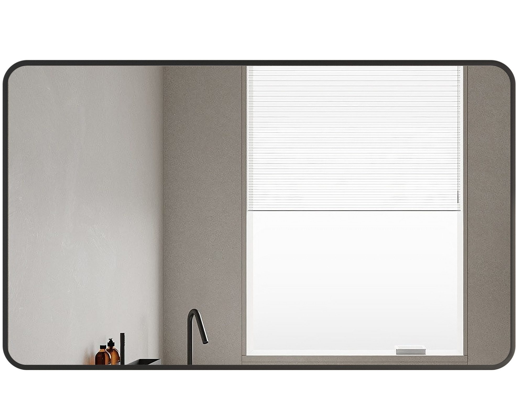 Dekospiegel Spiegel Flur 100x60 cm Wandspiegel Schwarz