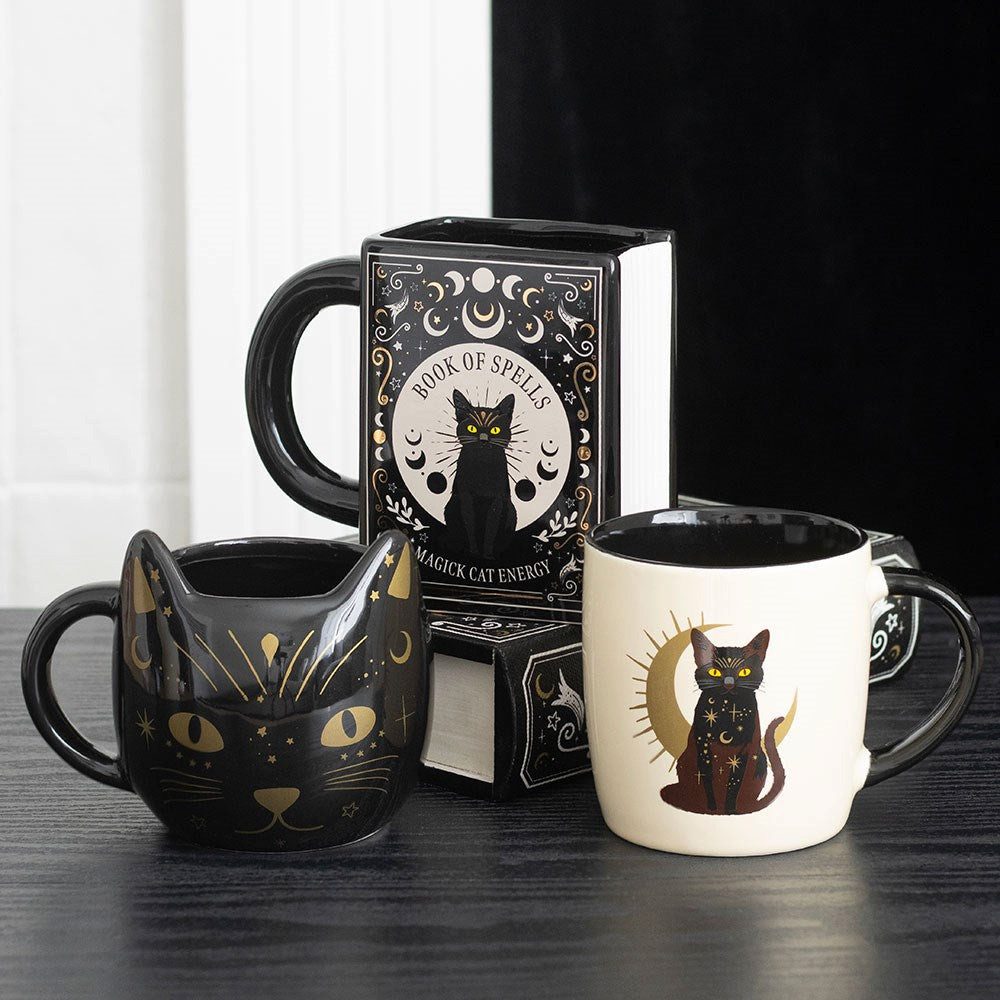 Something Different Tasse Schwarze Gothic Katzen 3D Tasse