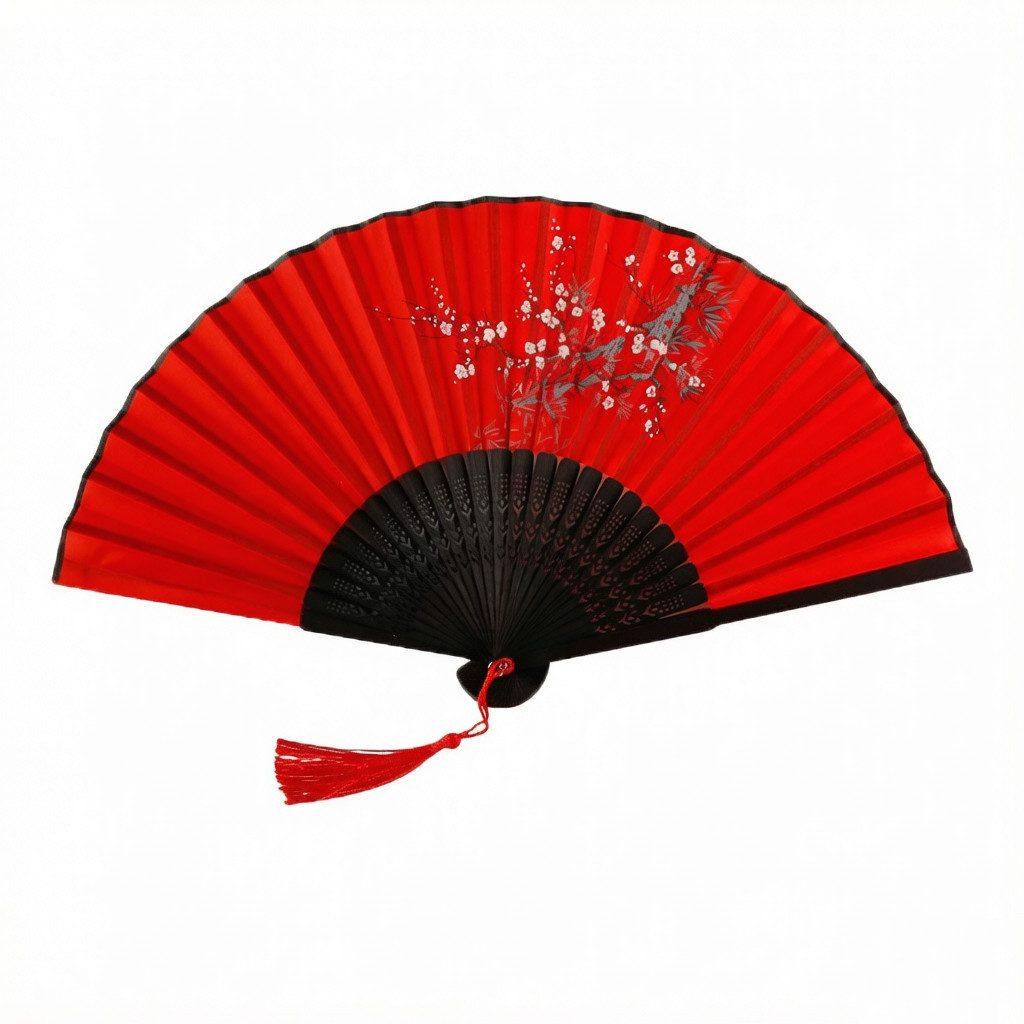 Bwecuy Handfächer Faltbarer Handfan, Tragbarer Stoff-Handfan