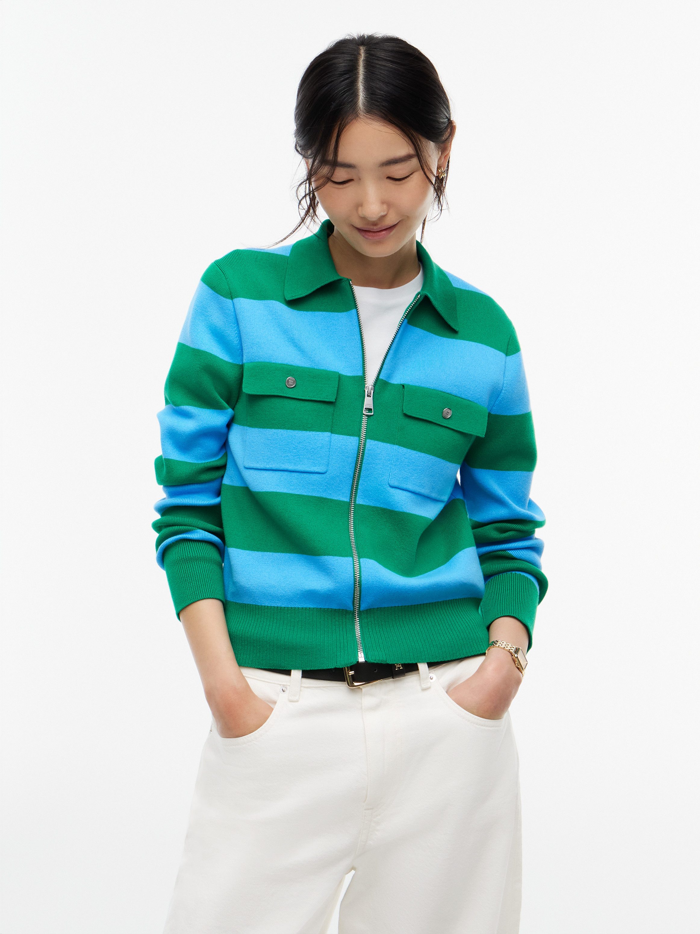 Tommy Hilfiger Strickjacke COTTON FULL NEEDLE REG JACKET Baumwollmischung