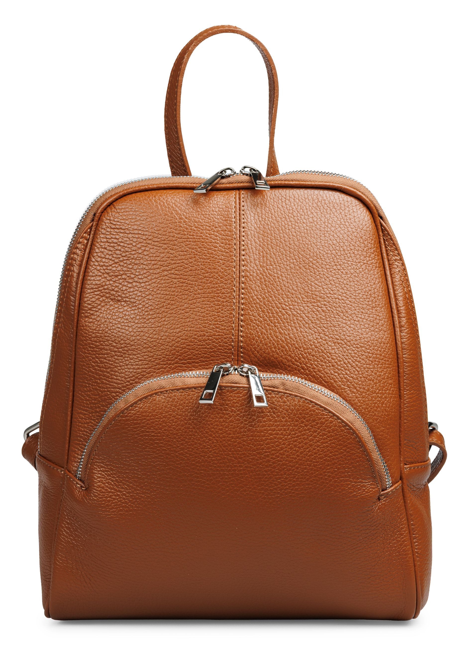 Caspar Cityrucksack eleganter großer Damen Leder Backpack - PREMIUM LINE - Modell No.802