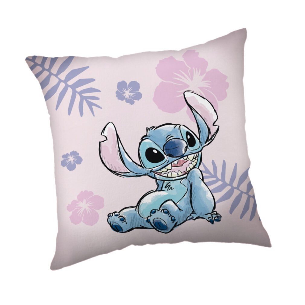 Jerry Fabrics Dekokissen Kissen Lilo und Stitch Rosa Polyester, 40/40 cm