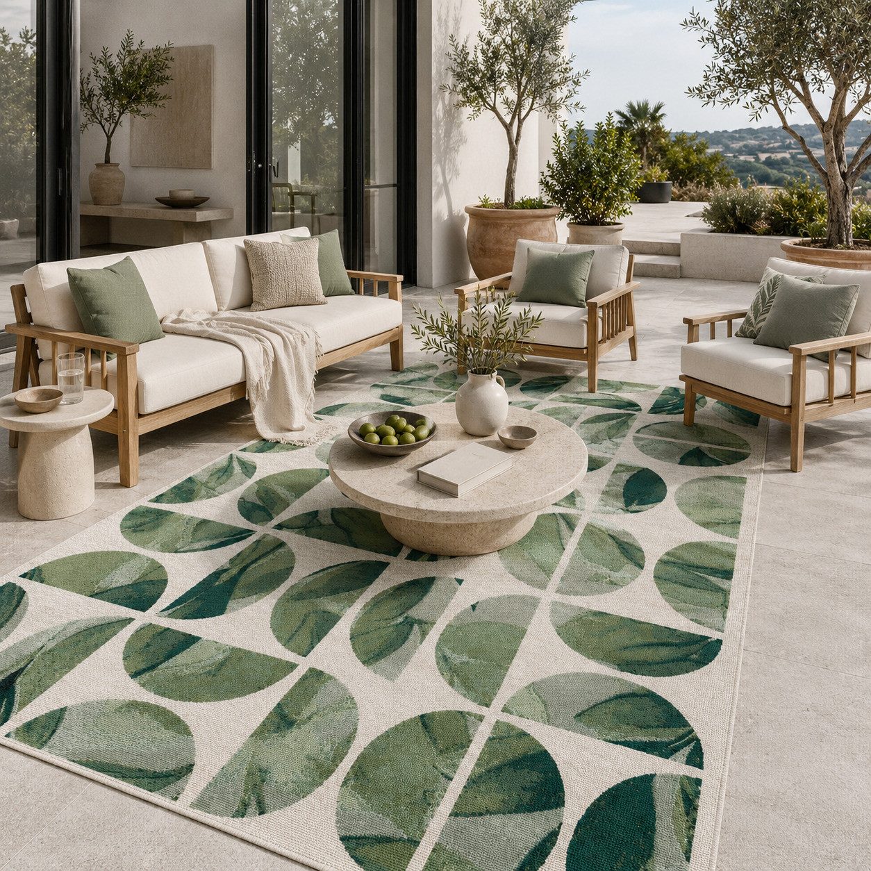Pergamon Outdoorteppich In- & Outdoor Teppich Malibu, Rechteckig, Höhe: 4 mm