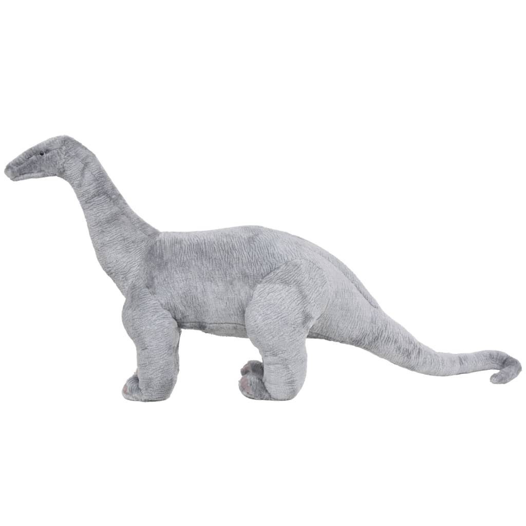 vidaXL Gra Kuscheltier Kuscheltier Plüschtier Dinosaurier Stehend Brachiosaurus Stofftier