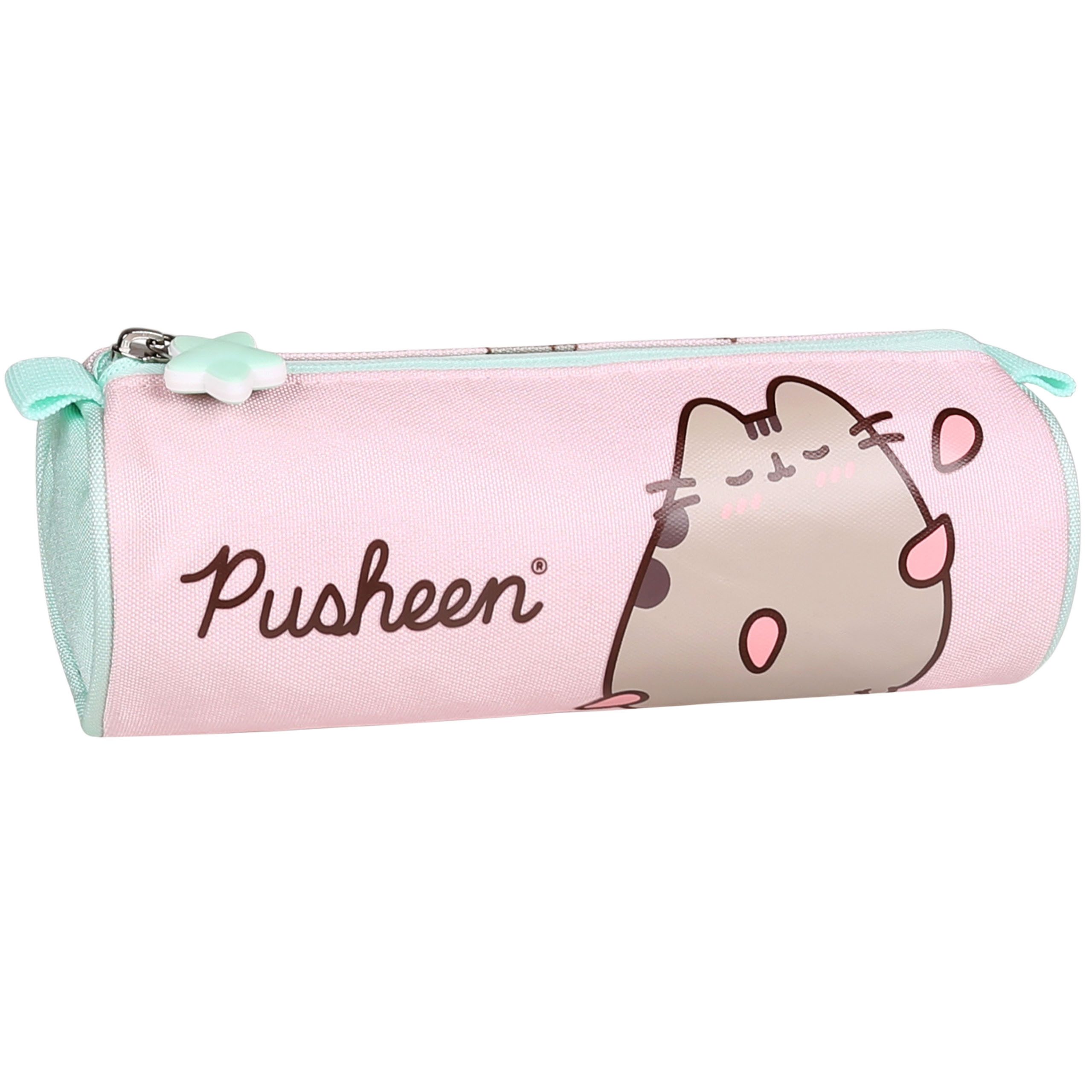 Pusheen Federmäppchen Pusheen Mäppchen rosa für Mädchen, rund, Etui 22x8x8cm