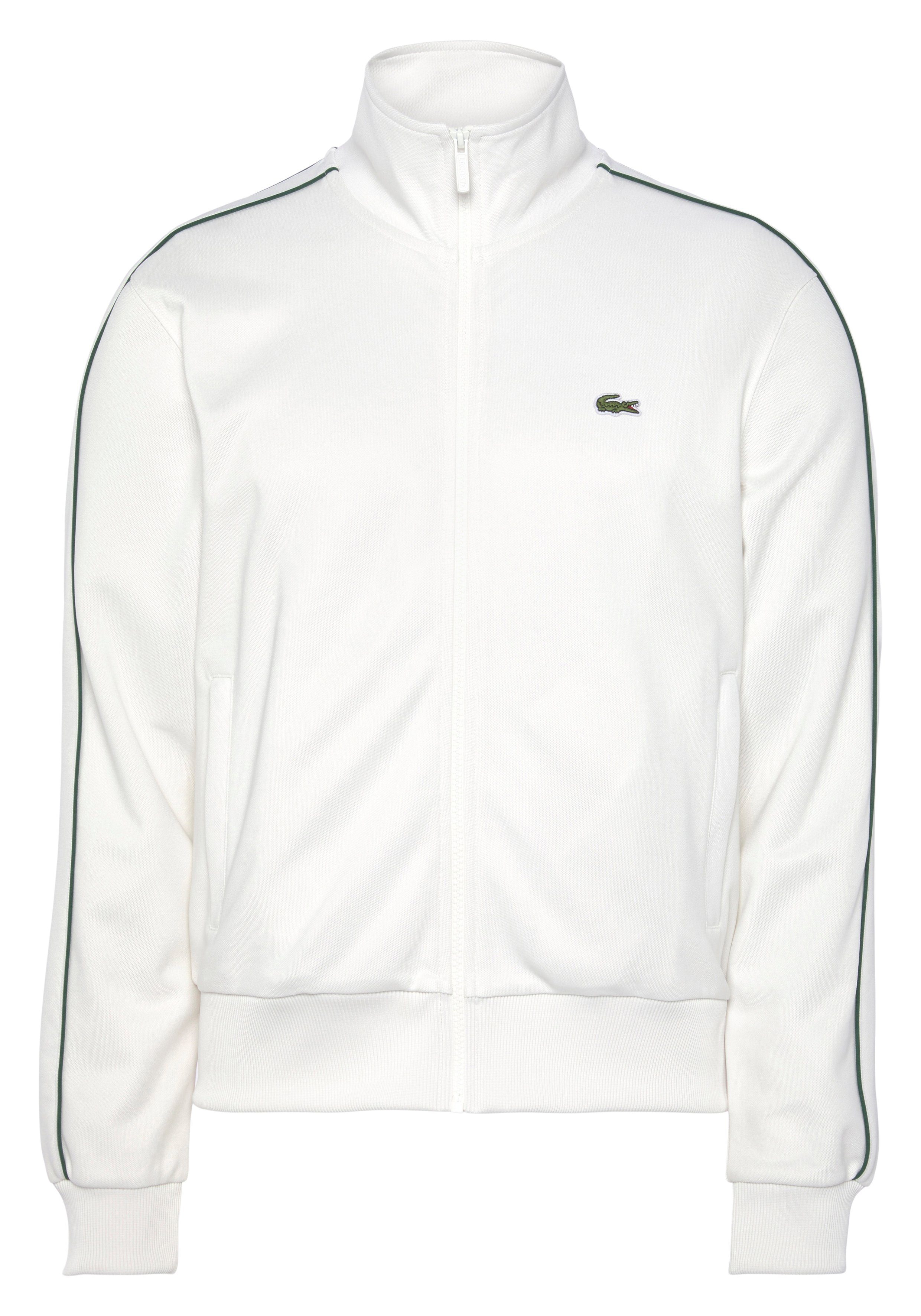 Lacoste Sweatjacke TRAININGSJACKE SWEAT mit Streifendetail am Ärmel