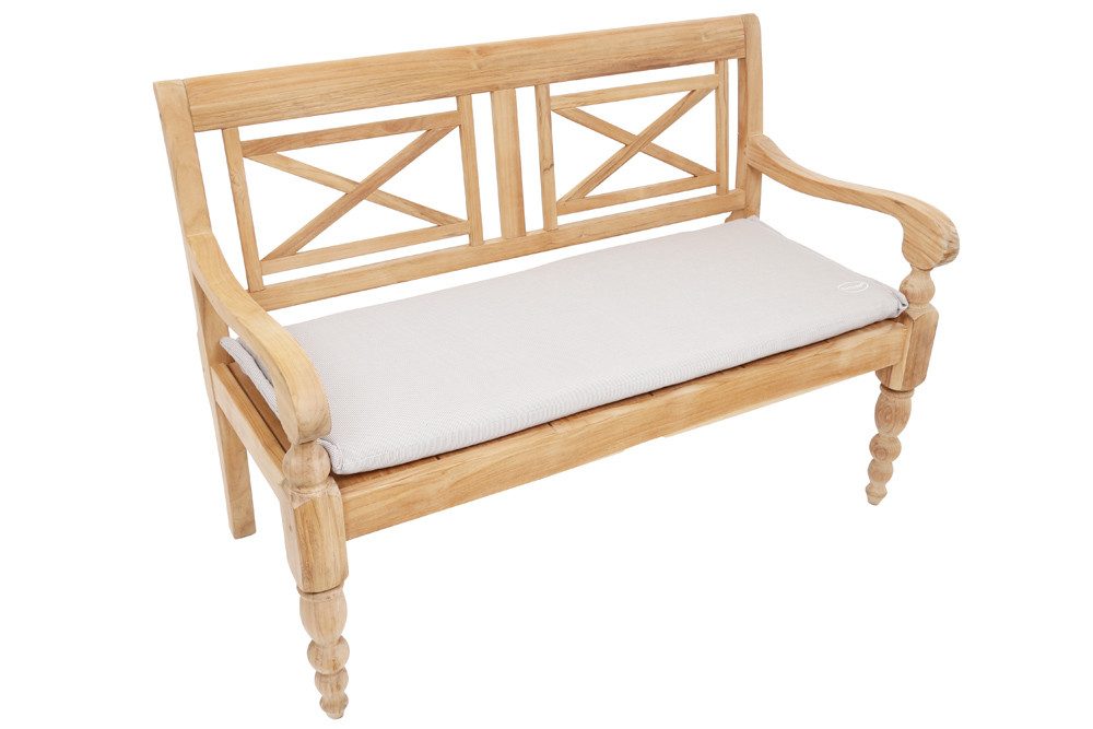 riess-ambiente Bankauflage ROG 45x110cm beige – Sitzkissen, Polster-Auflage, (Einzelartikel, 1 St), bequemes Outdoor-Auflagekissen – ideal für 2-Sitzer Gartenbank