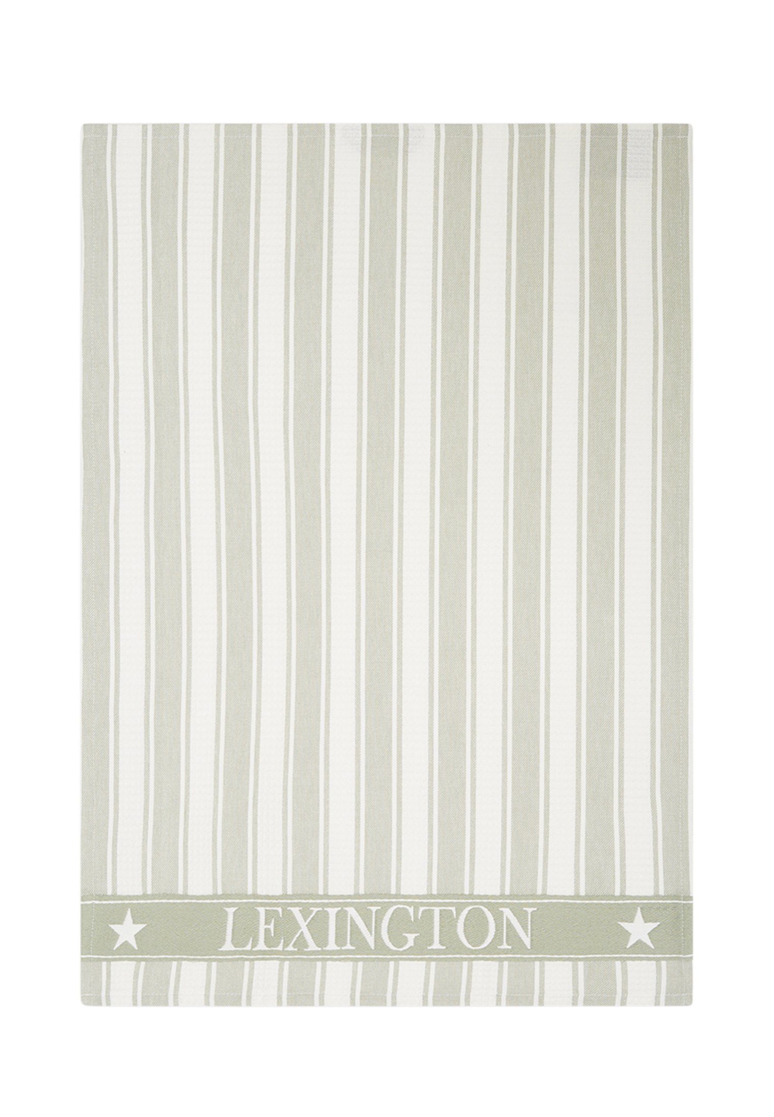 Lexington Geschirrtuch Icons Cotton Twill Waffle Striped sage green/white