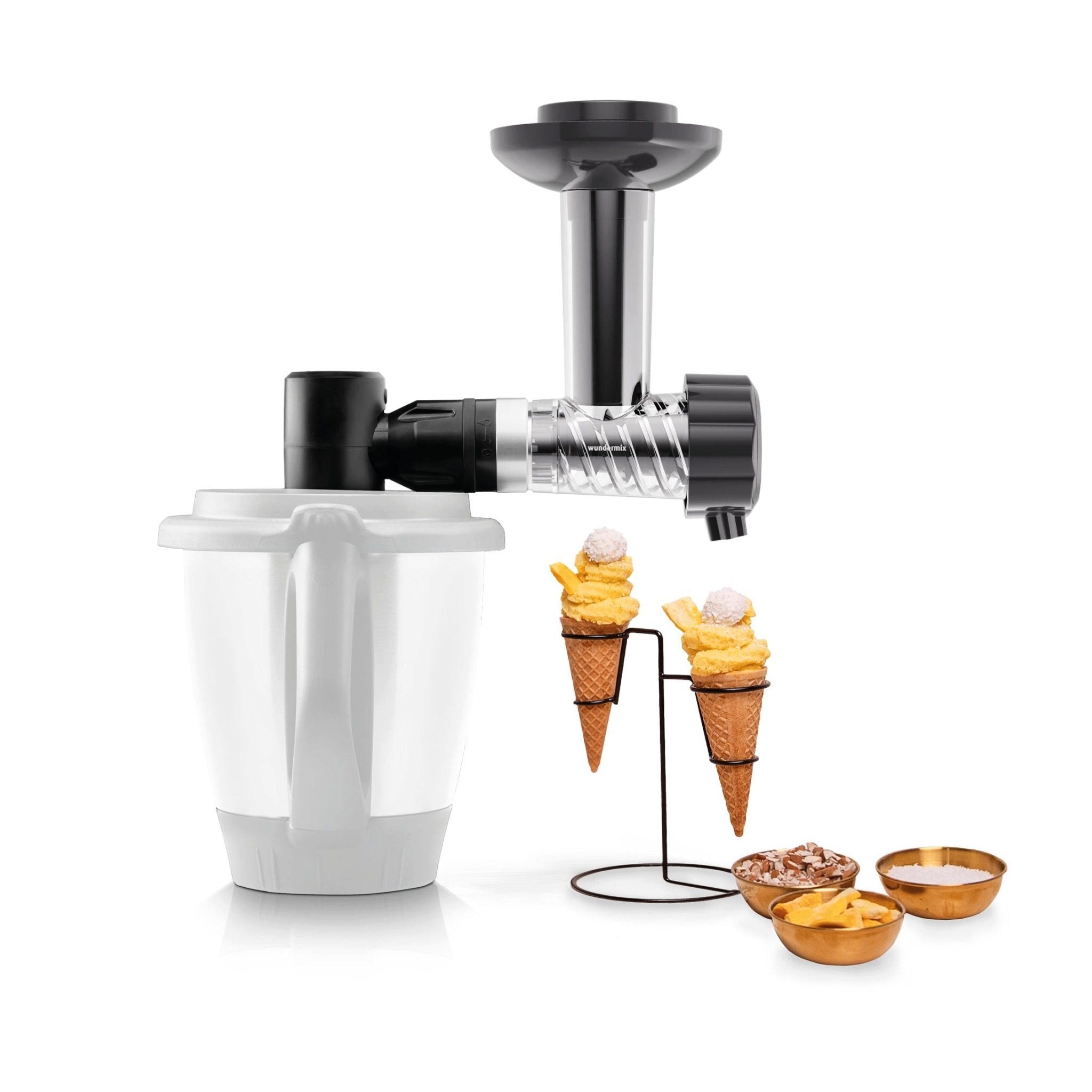 Wundermix Eisbereiteraufsatz WunderCentix®, Starter-Set Soft-Eis, Zubehör für TM6, TM5, Softeis Aufsatz für Thermomix