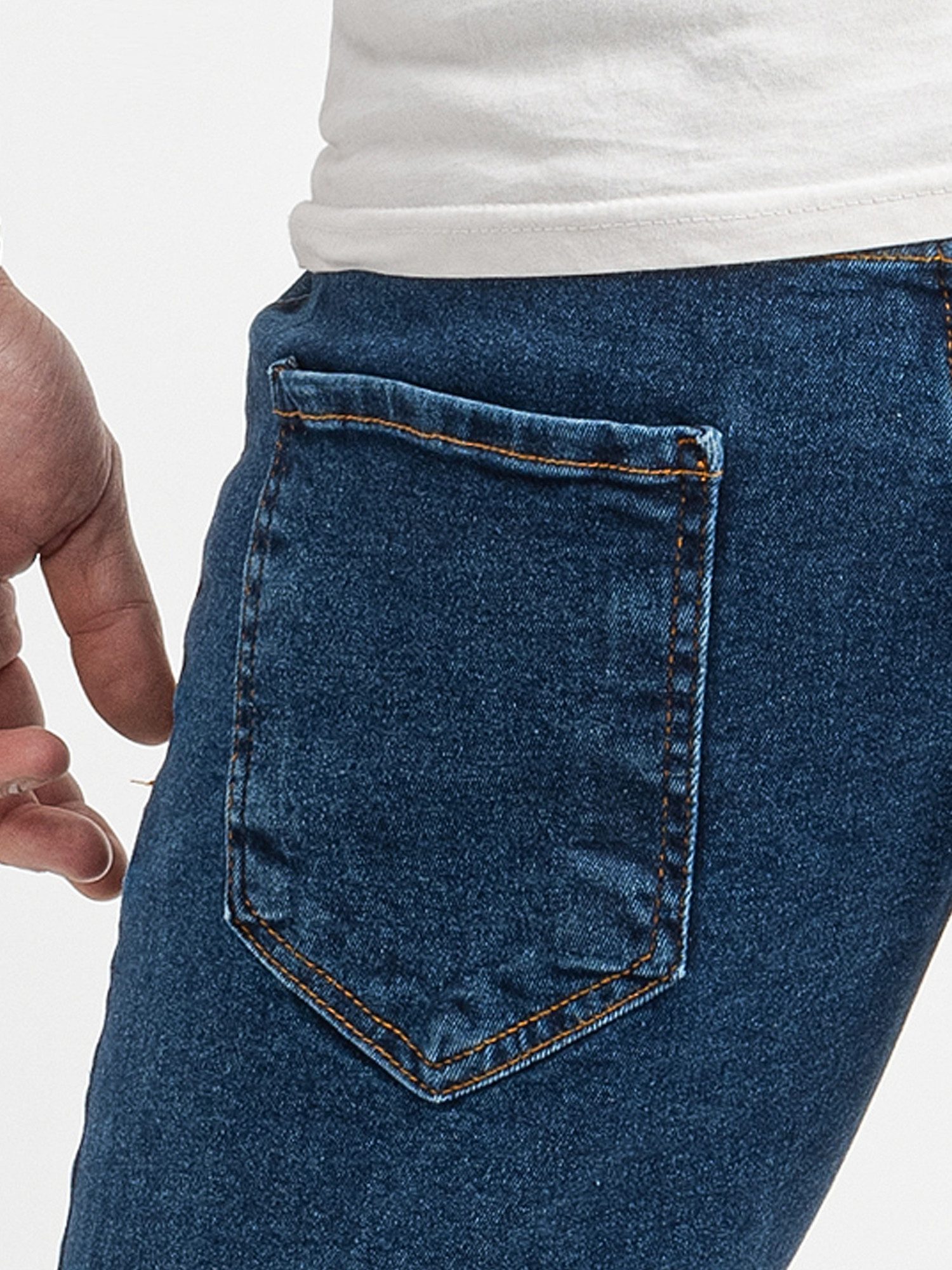 Rock Creek Regular-fit-Jeans Herren Jeans Stonewashed Blau RC-2418