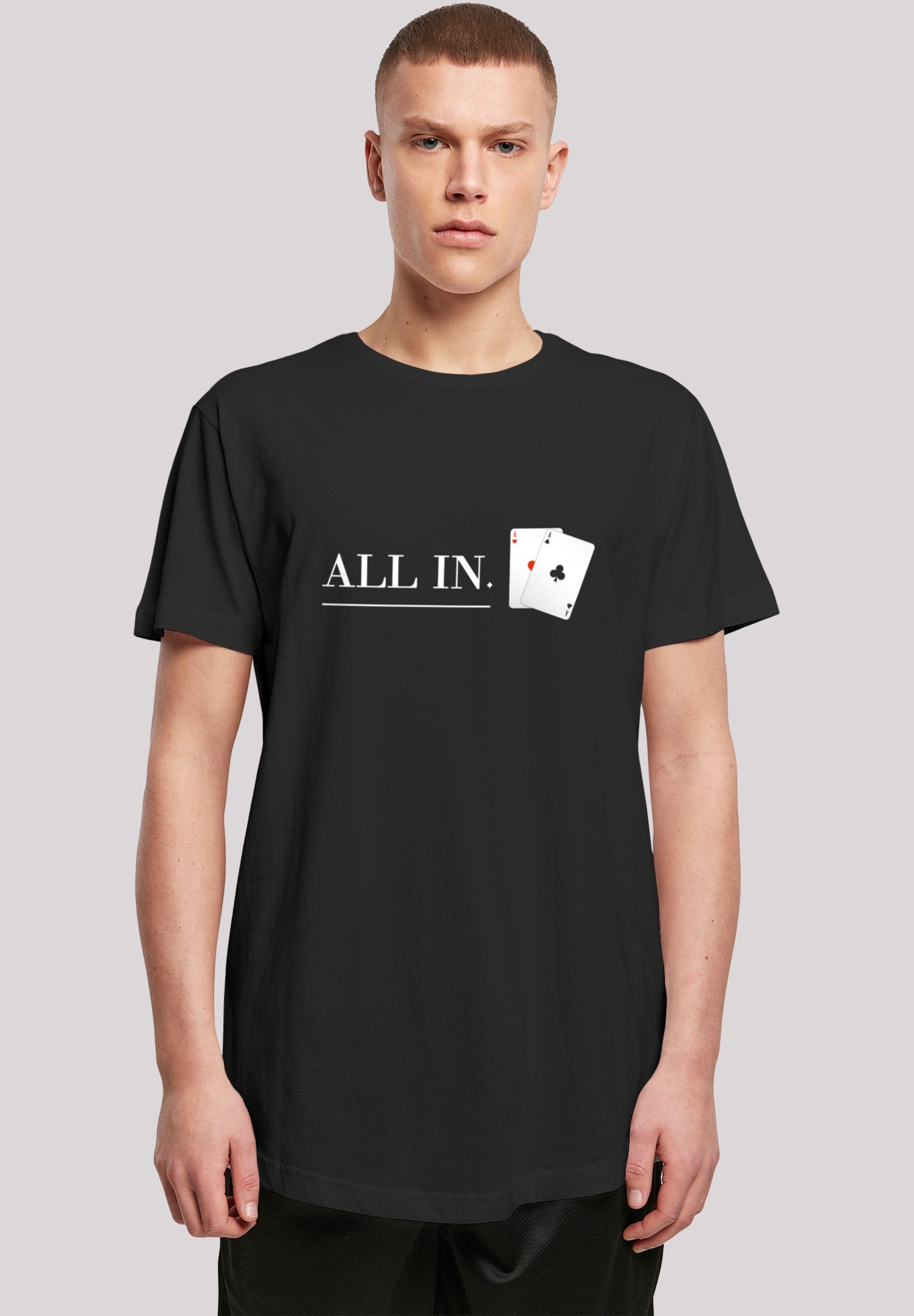 F4NT4STIC T-Shirt Poker All In Karten Print schwarz